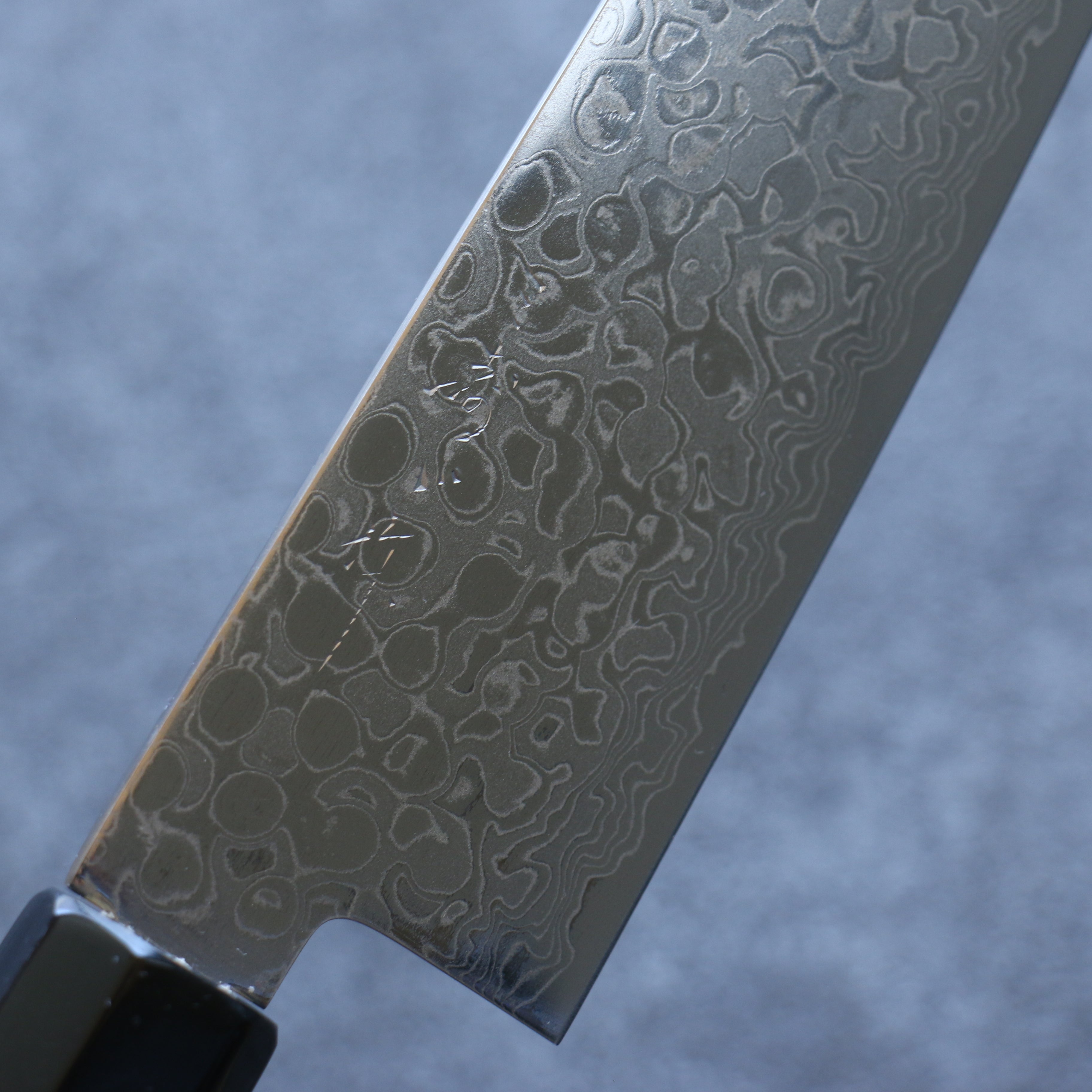 Premium Misuzu AUS10 Damascus Santoku Knife 180mm - Handcrafted Japanese Kitchen Knife with Magnolia Wood Handle - Perfect for Slicing, Dicing & Chopping Vegetables, Meat & Fish