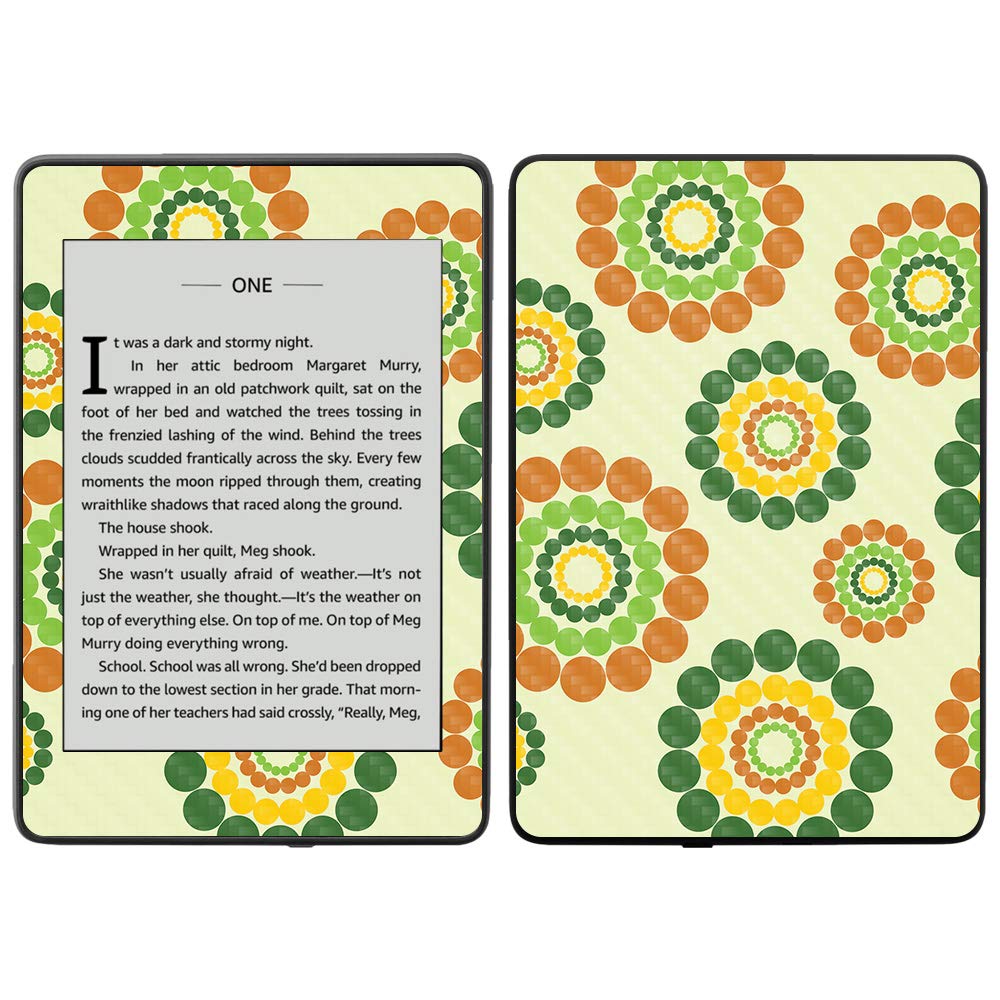 MightySkins Carbon Fiber Skin for Amazon Kindle Paperwhite 2018 (10th Gen) - Blue Petals Design | Waterproof Protective Cover with Durable Textured Finish | Easy to Apply & Remove | Made in USA | Perfect for Travel, Reading & Outdoor Use