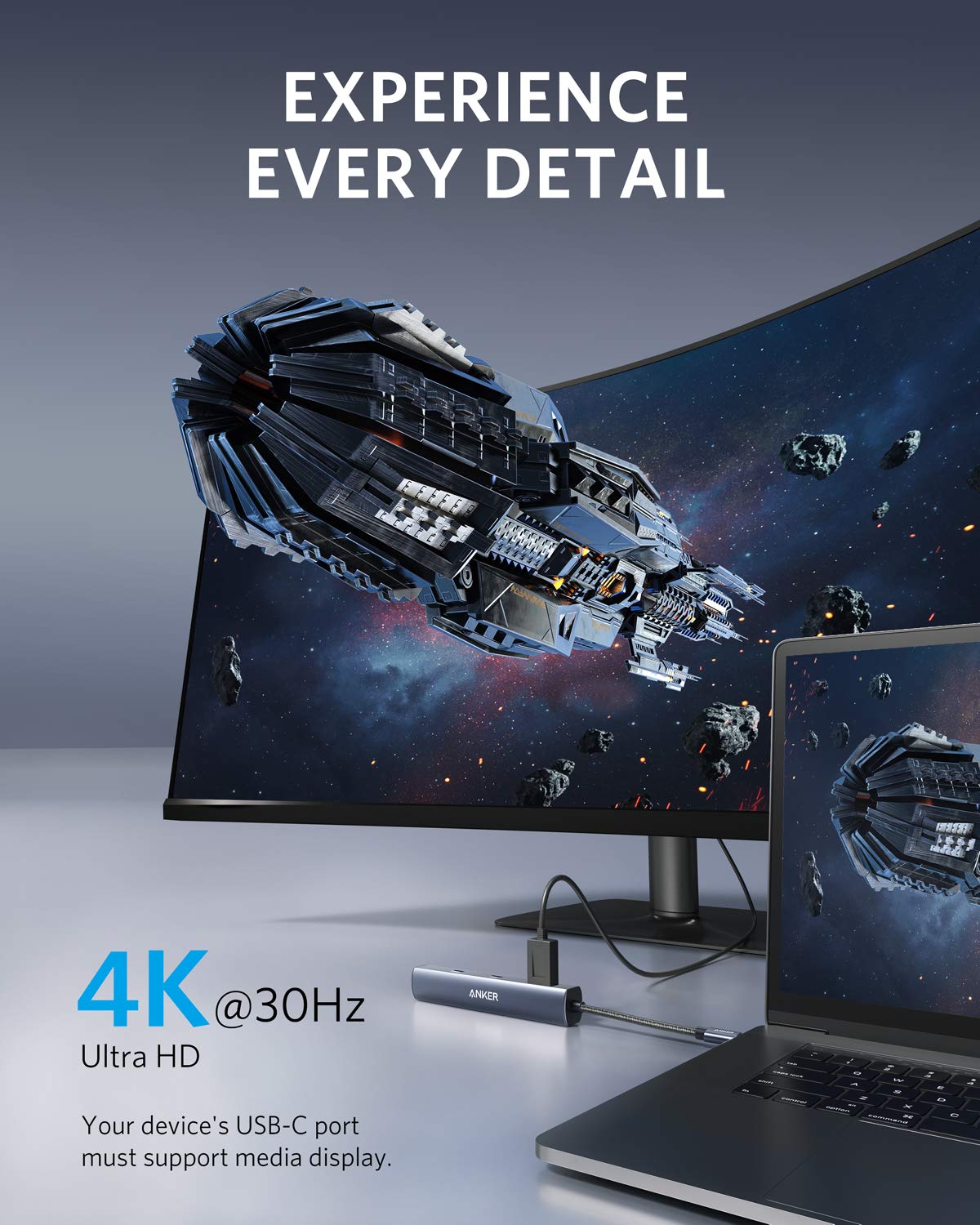 Anker USB C Hub 6-in-1 with 65W Power Delivery, 4K HDMI, Gigabit Ethernet & 3 USB Ports - Compatible with MacBook Pro/Air, iPad Pro, Dell XPS - Perfect for Home Office, Remote Work & Multi-Screen Setup