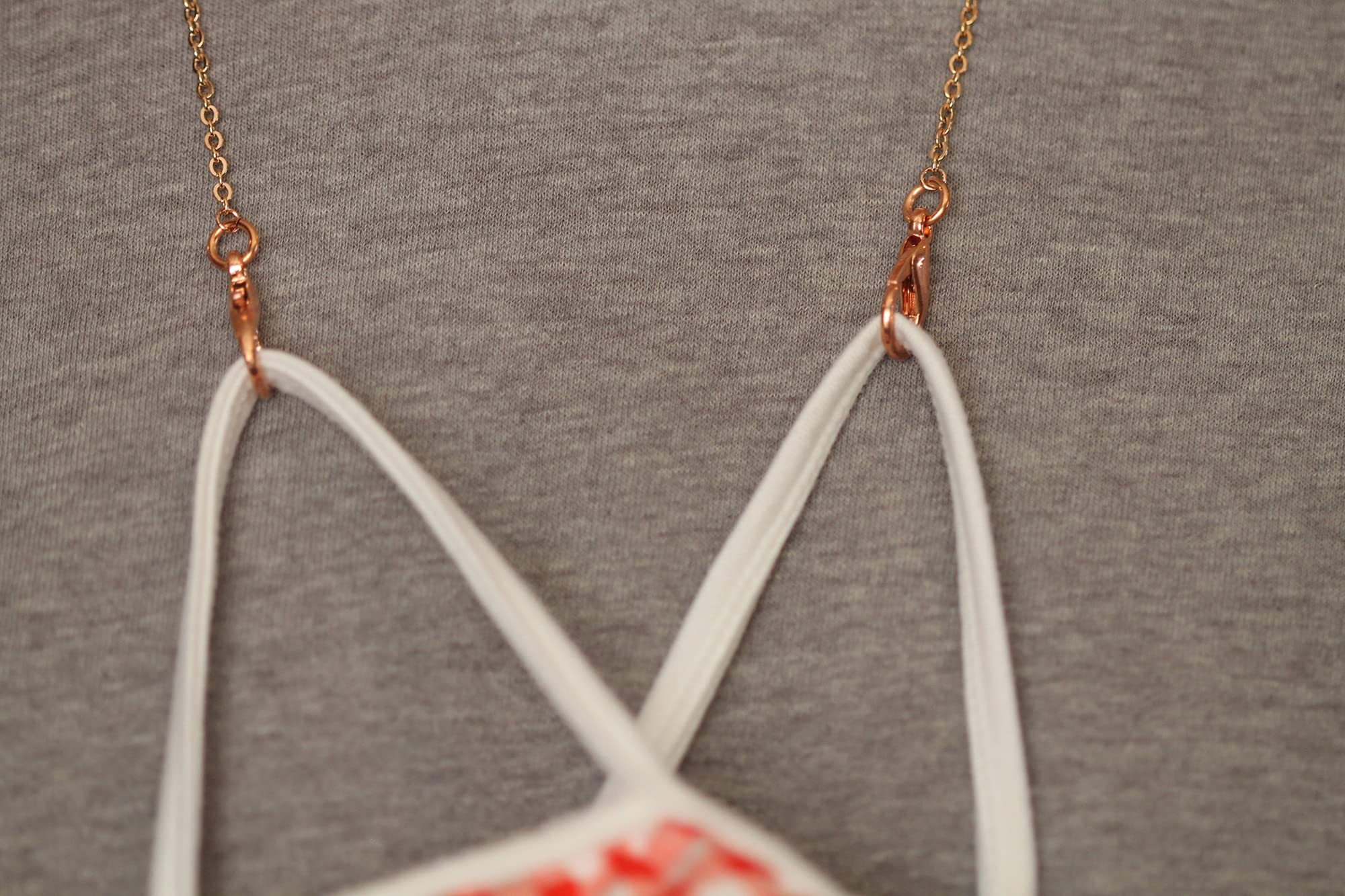 Rose Gold Stainless Steel Face Mask Lanyard - Personalized Mask Chain Holder with Lobster Clasps | Adjustable Mask Strap Necklace for Work, Travel & Daily Protection