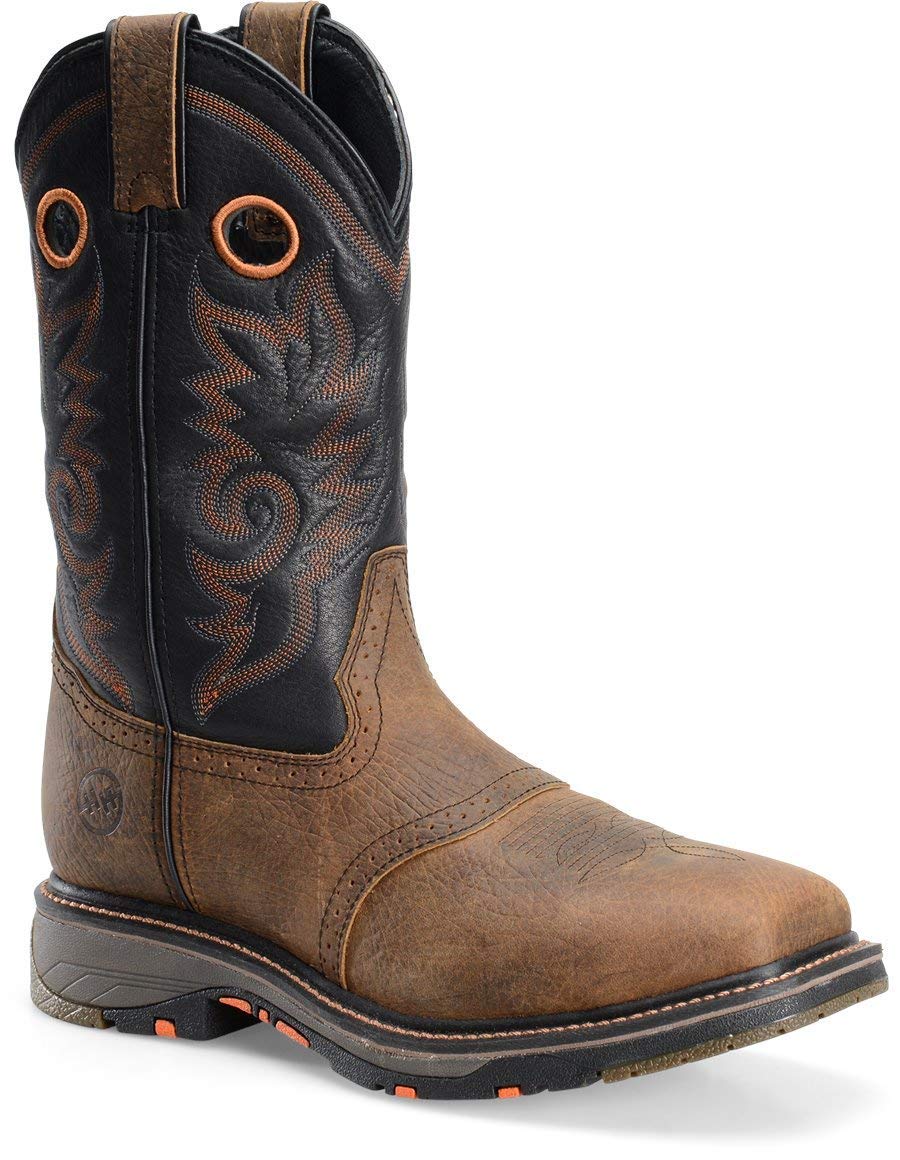 **Men's Double-H Wedge Boots - Durable Work & Casual Boots for Outdoor, Construction & Everyday Wear**