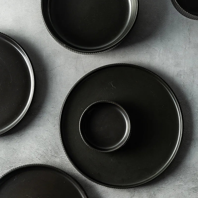 Premium Matte Glazed Ceramic Dinnerware Set - Elegant & Durable Plates, Bowls & Mugs for Everyday Dining, Restaurant, or Special Occasions