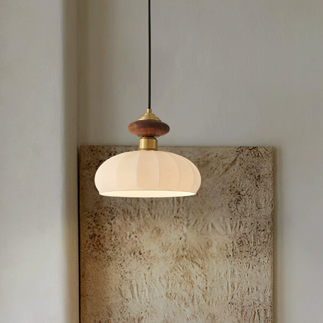 Bailey Glass Pendant Light - Modern Hanging Light Fixture for Kitchen Island, Dining Room & Bedroom - Elegant Home Decor Lighting