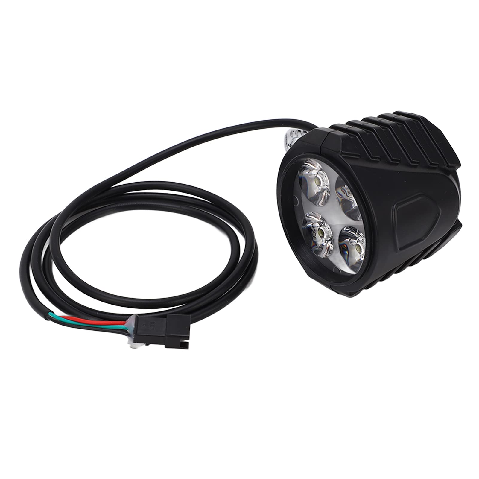 10 Inch 12-72V 2-in-1 Electric Scooter Front Light with Horn - Universal LED Headlight for E-Bikes, Bicycles & Scooters - Perfect for Night Riding & Commuting Safety