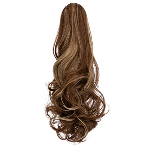 Clip-in Ponytail Hair Extension with Claw Clip - Natural Looking Hairpiece for Instant Volume & Length - Perfect for Parties, Weddings & Everyday Styling