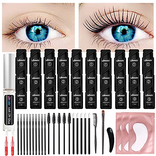 Professional Lash Lift Kit - 10 Applications, Keratin Eyelash & Brow Lamination, Long-Lasting 6-Week Curl | Easy-to-Store Sachet for Salon-Quality Results at Home | Perfect for Bridal Makeup, Special Occasions & Everyday Glam