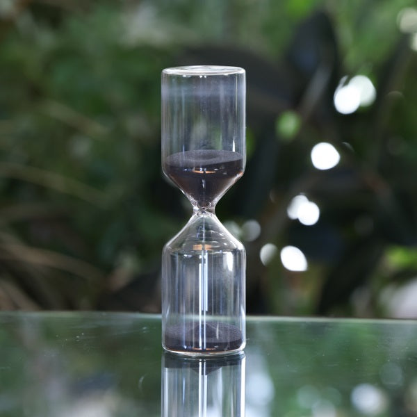 60 Minute Freestanding Glass Timer - Black or White - Perfect for Kitchen, Classroom & Productivity Time Management