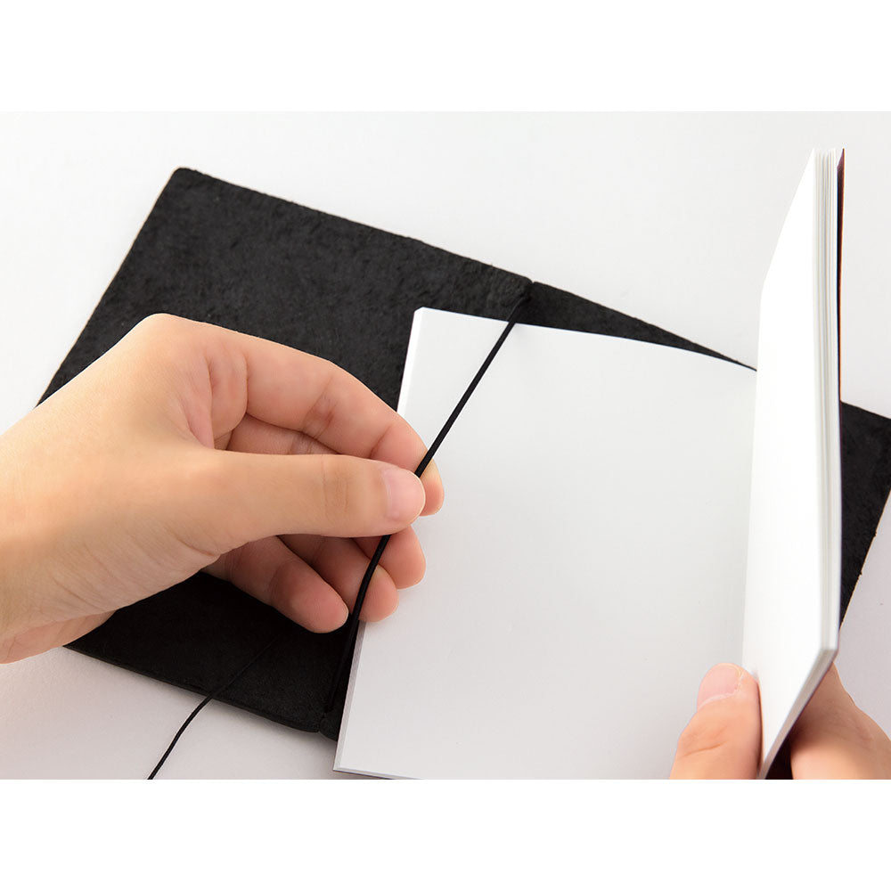 TRAVELER'S COMPANY TRAVELER'S Notebook Starter Kit - Passport Size Black Leather Journal | Perfect for Travel, Diary, Sketching & Note-Taking