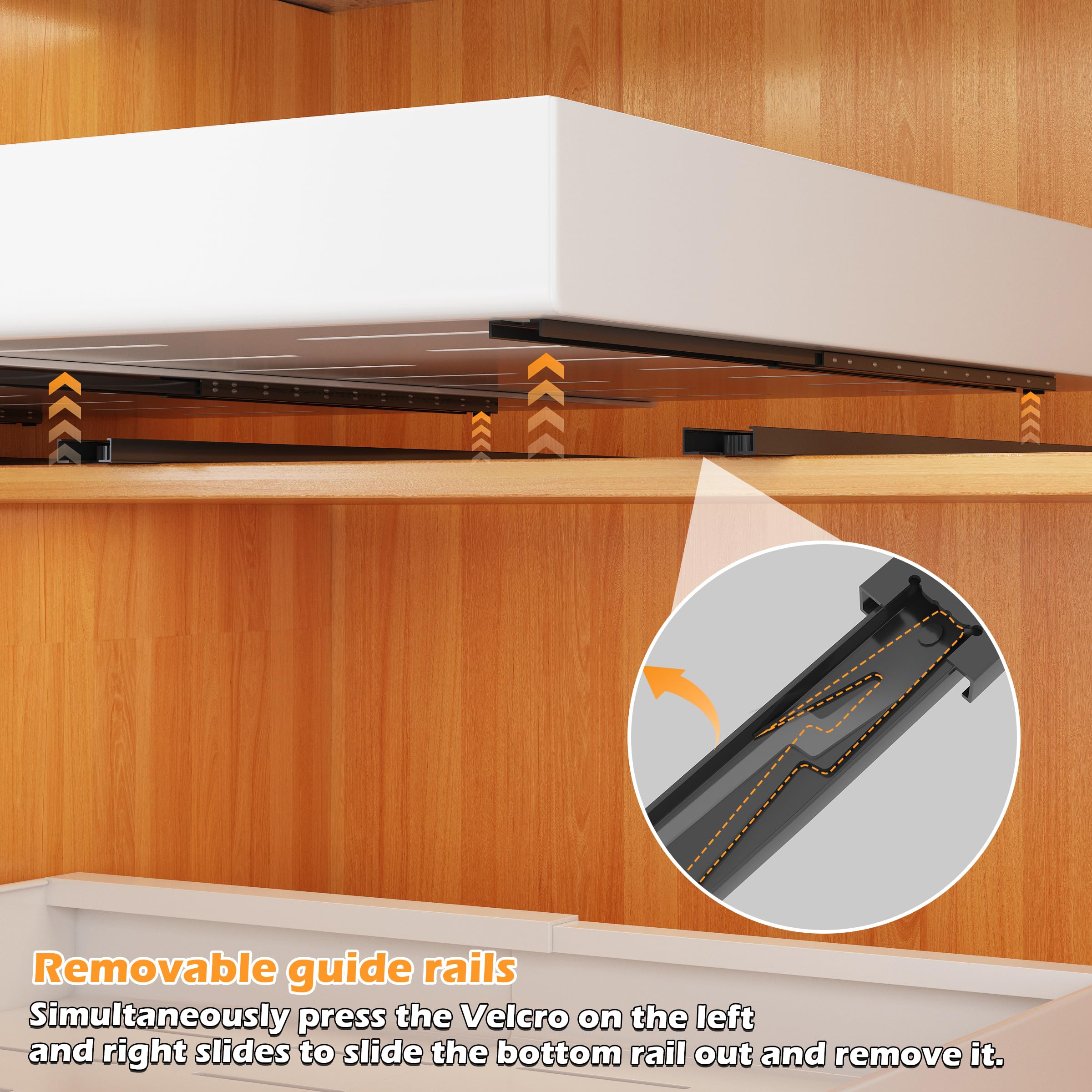 Pull Out Cabinet Organizer - Extendable Sliding Pantry Shelves for Kitchen, Bathroom & Closet Storage - Adjustable Width 12.4