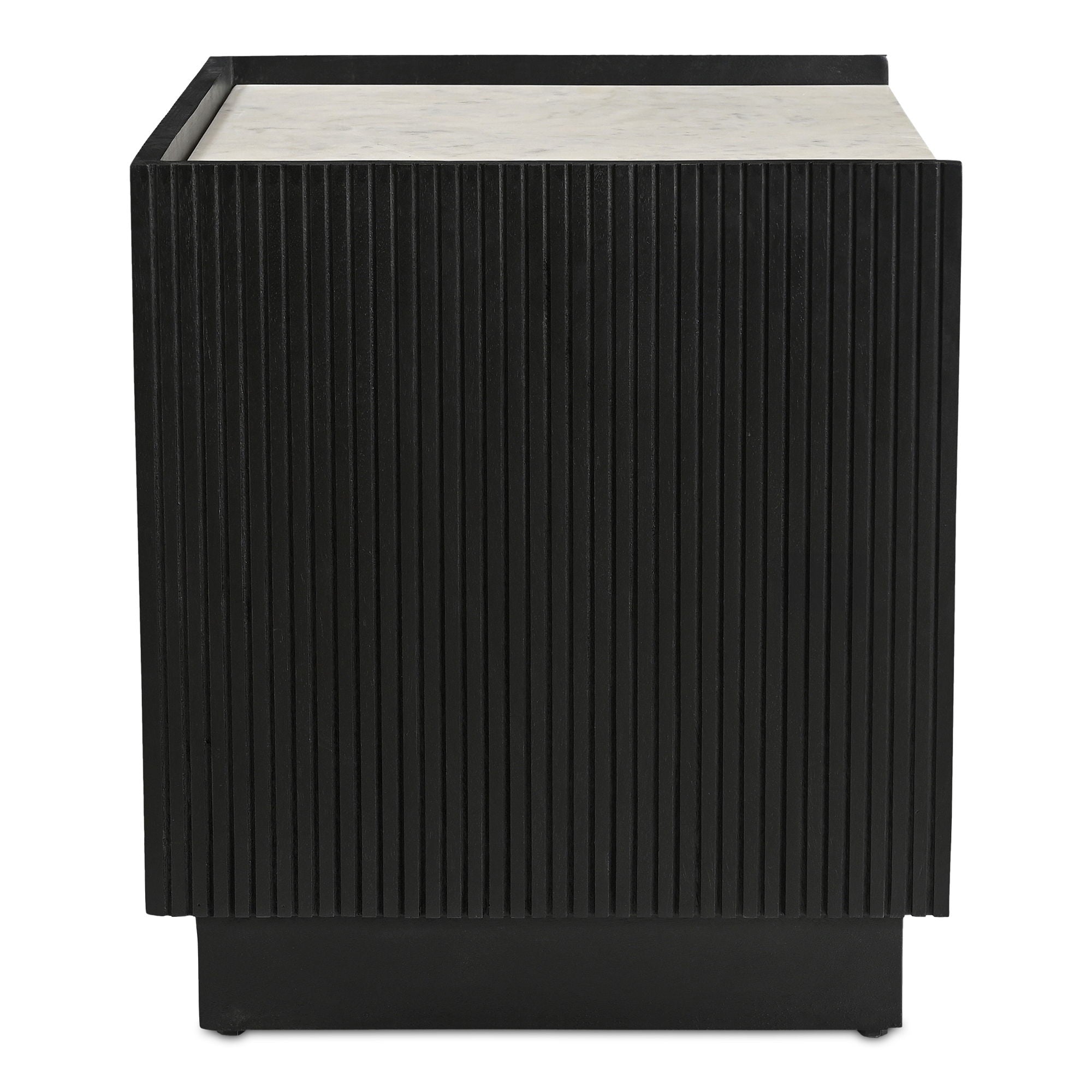 Modern Carter Nightstand with Drawer - Black Wooden Bedside Table for Bedroom, Living Room, or Office - Perfect for Storage and Decor