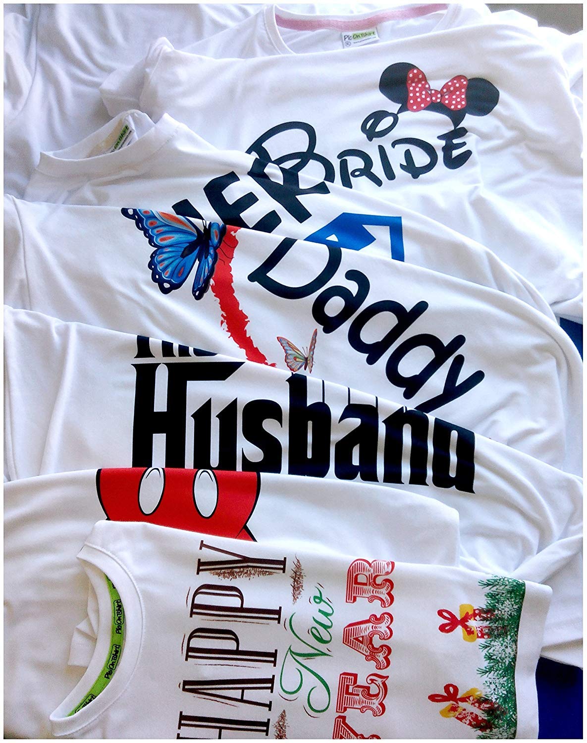Matching Couple T-Shirts Set for Groom and Bride - Newlywed Cotton T-Shirts for Wedding & Honeymoon - Perfect for Engagement Photos, Anniversary Gifts & Romantic Getaways