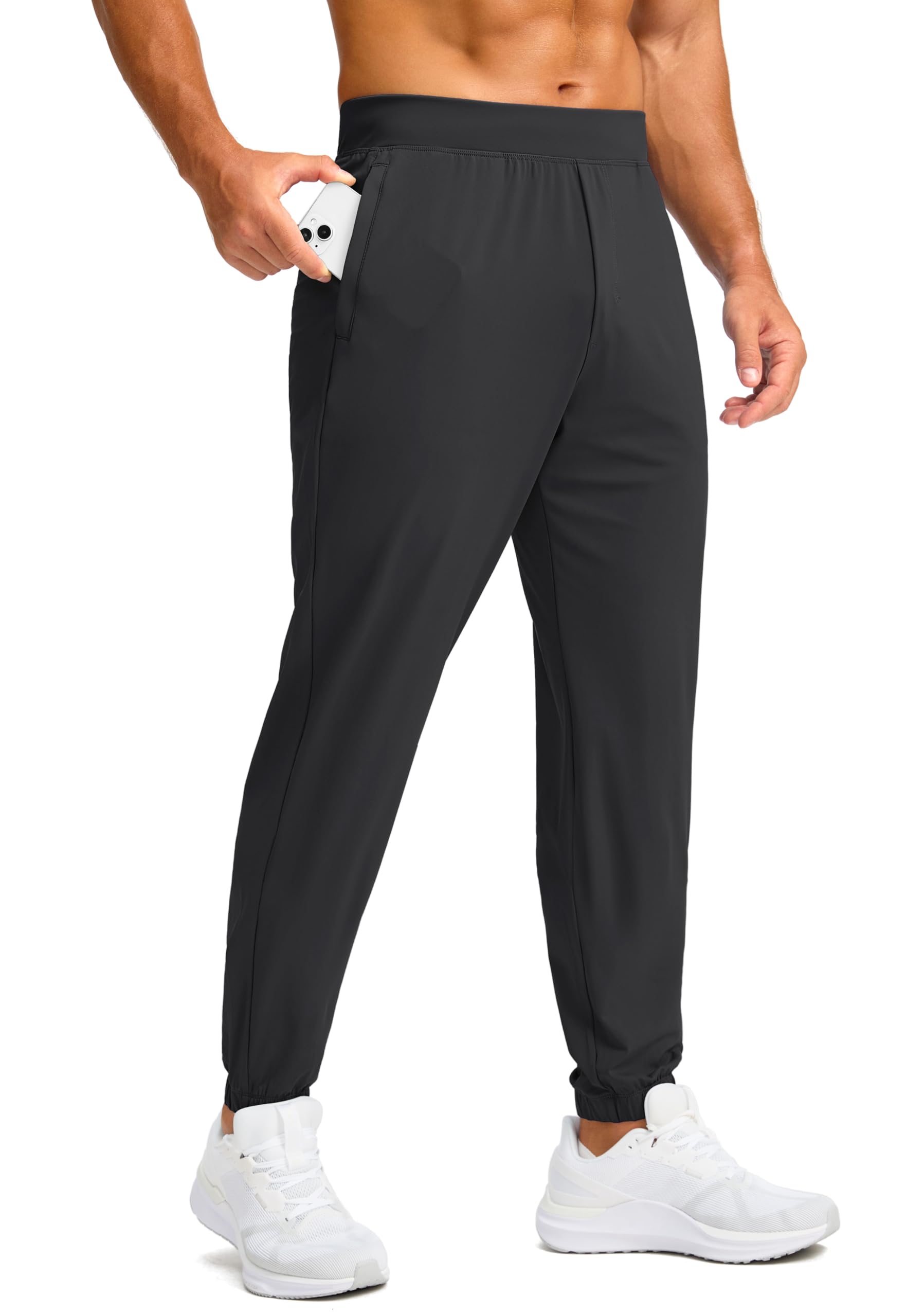 Soothfeel Men's Lightweight Joggers with Zipper Pockets - Athletic Golf Sweatpants for Workout, Running & Casual Wear - Comfortable Track Pants for Men
