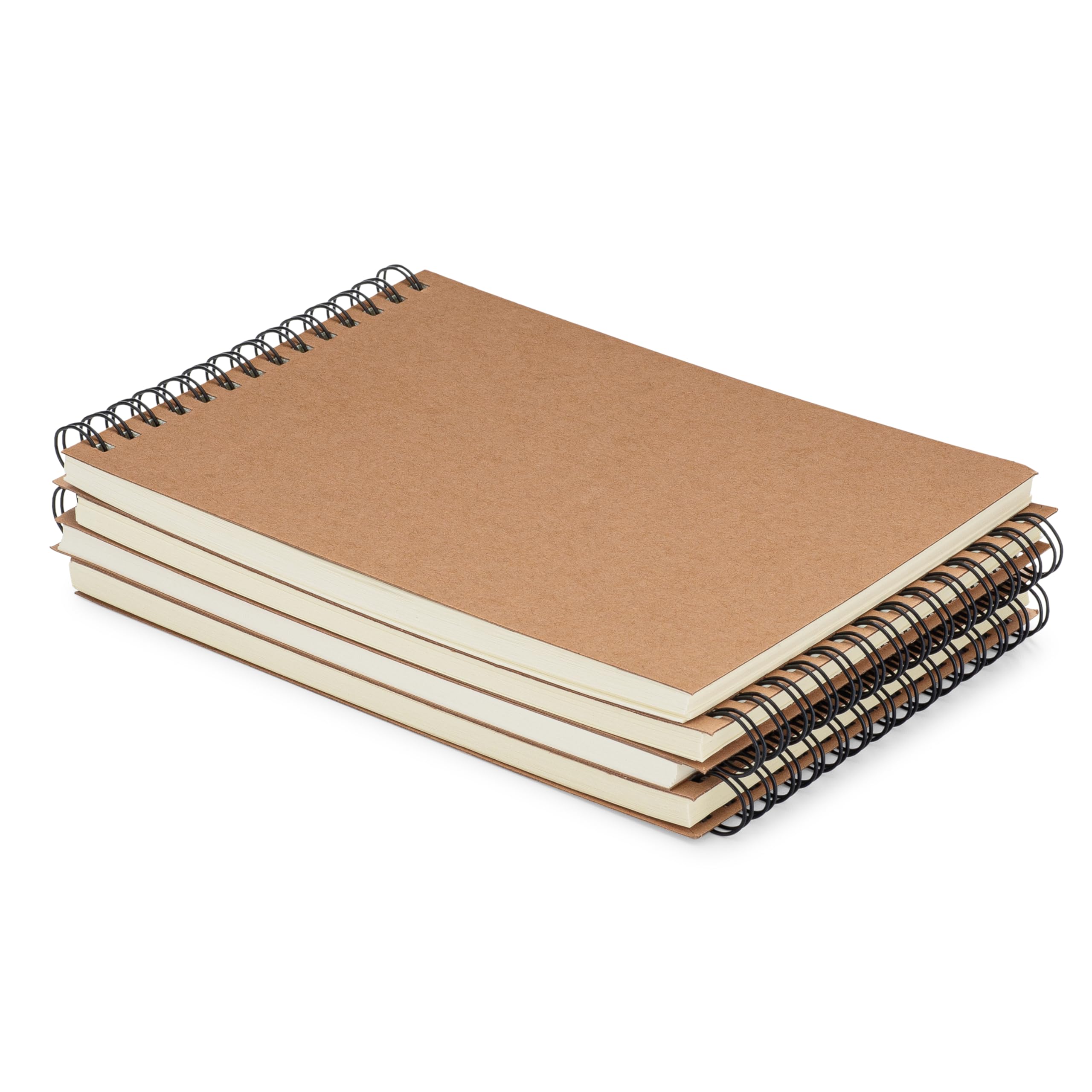 K-Kraft 12-Pack Spiral Steno Notepads with Eco-Friendly Kraft Paper Covers - Perfect for Office Notes, Home Organization, School Memos, College Lectures & Business Meetings | Durable & Recyclable Writing Pads for Everyday Use