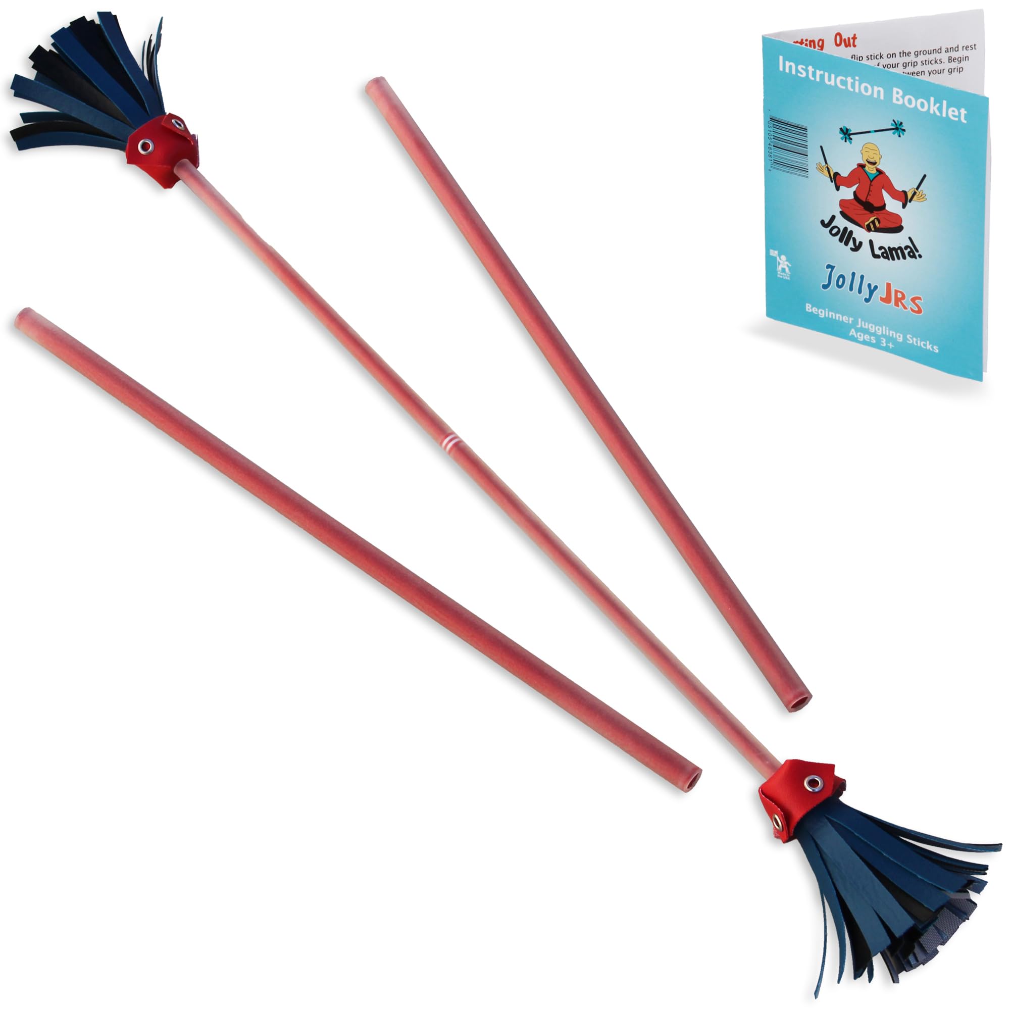 Red Jolly JRS Beginner Juggling Flower Sticks - Easy to Learn Juggling Toys for Kids & Adults - Perfect for Circus Training, Party Entertainment & Stress Relief