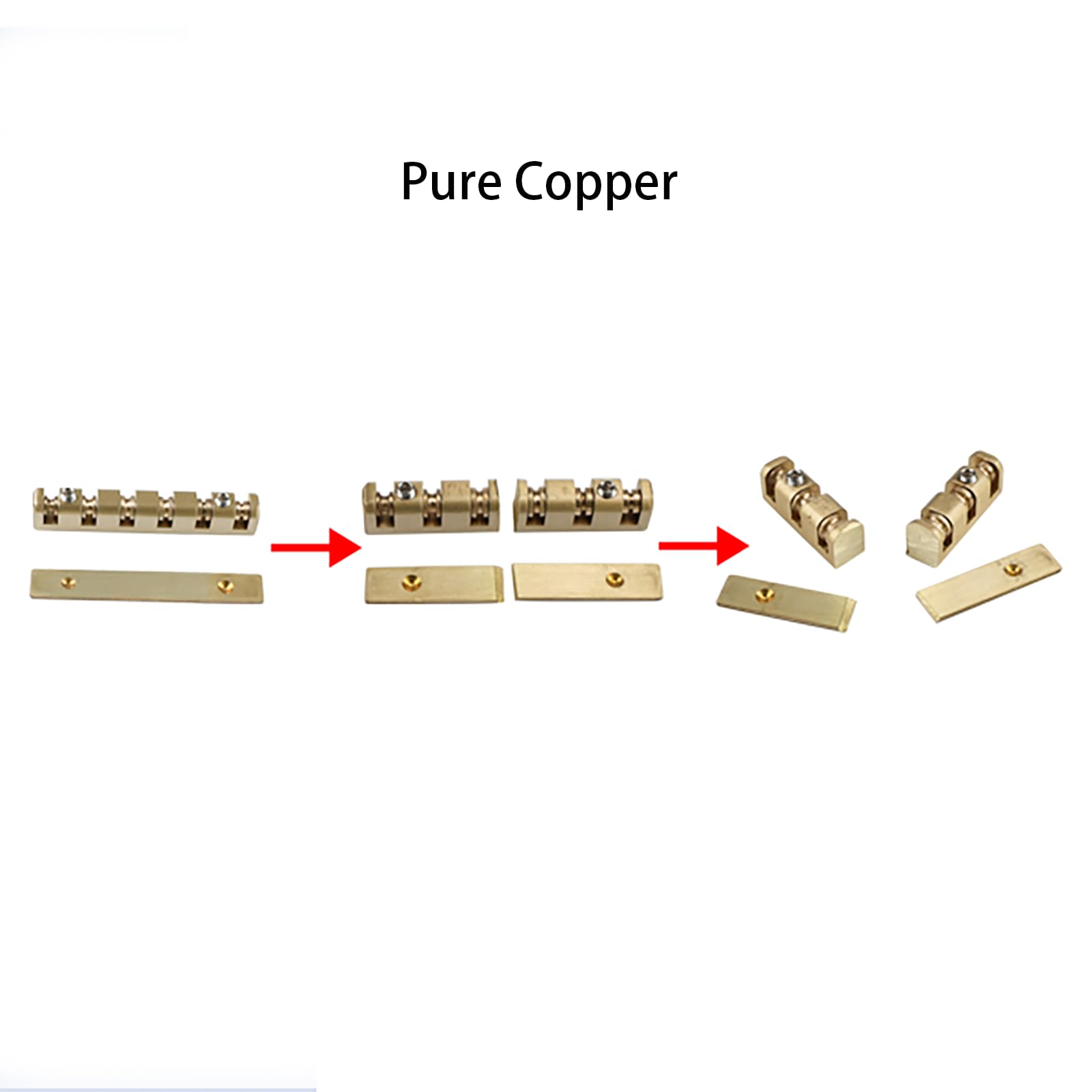 42mm Adjustable Brass Roller Nut for 6-String Electric Guitar - Premium Replacement Part for Enhanced Tone & Sustain | Perfect for DIY Guitar Repair & Upgrades