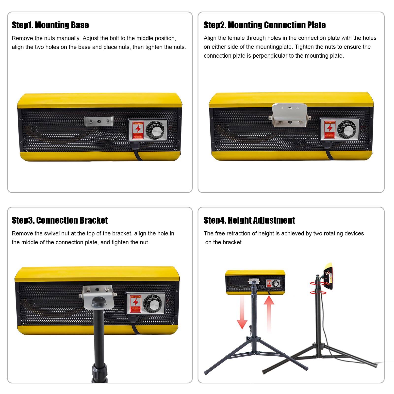 YIYIBYUS 2000W Short Wave Infrared Paint Curing Lamp with Timer & Bracket - Fast Drying Car Body Repair Tool for Auto Shops & DIY Paint Systems | Perfect for Automotive Refinishing & Collision Repair