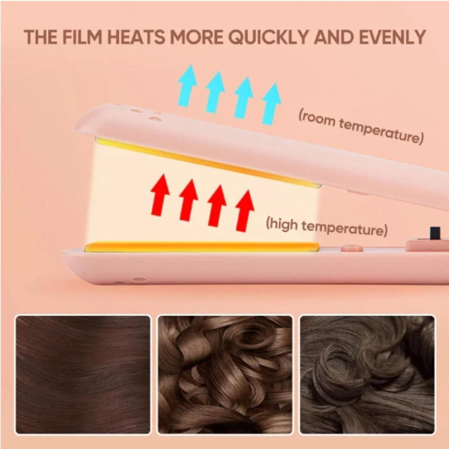 Mini Dual-Purpose Ceramic Curling Iron for Short Hair - Portable Cordless Travel Hair Curler with 2 Temperature Settings (2 Pack) - Perfect for Home Styling, Travel & On-the-Go Touch Ups