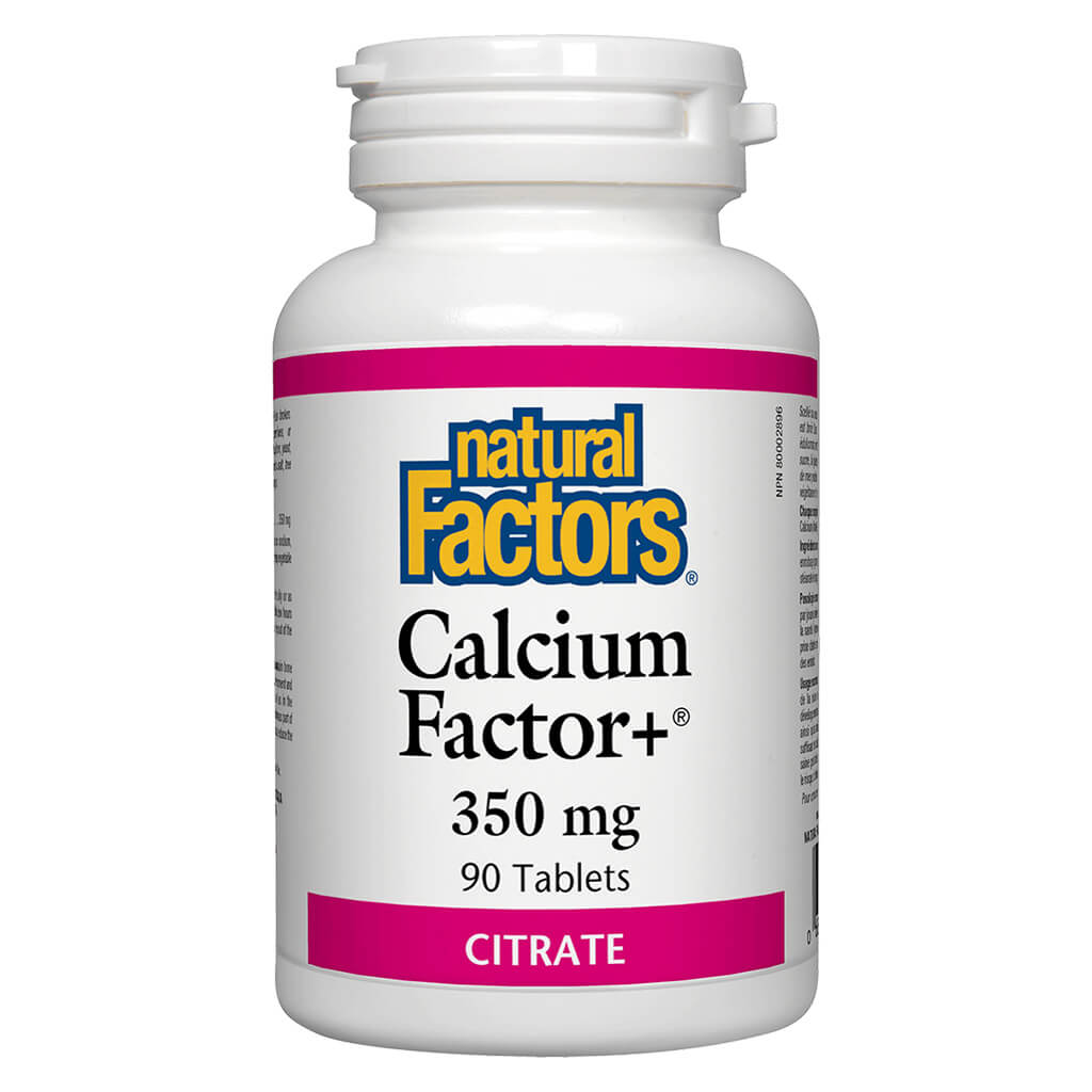 Calcium Factor+ Citrate 350mg Supplement - Supports Bone Health & Muscle Function - Ideal for Adults & Seniors
