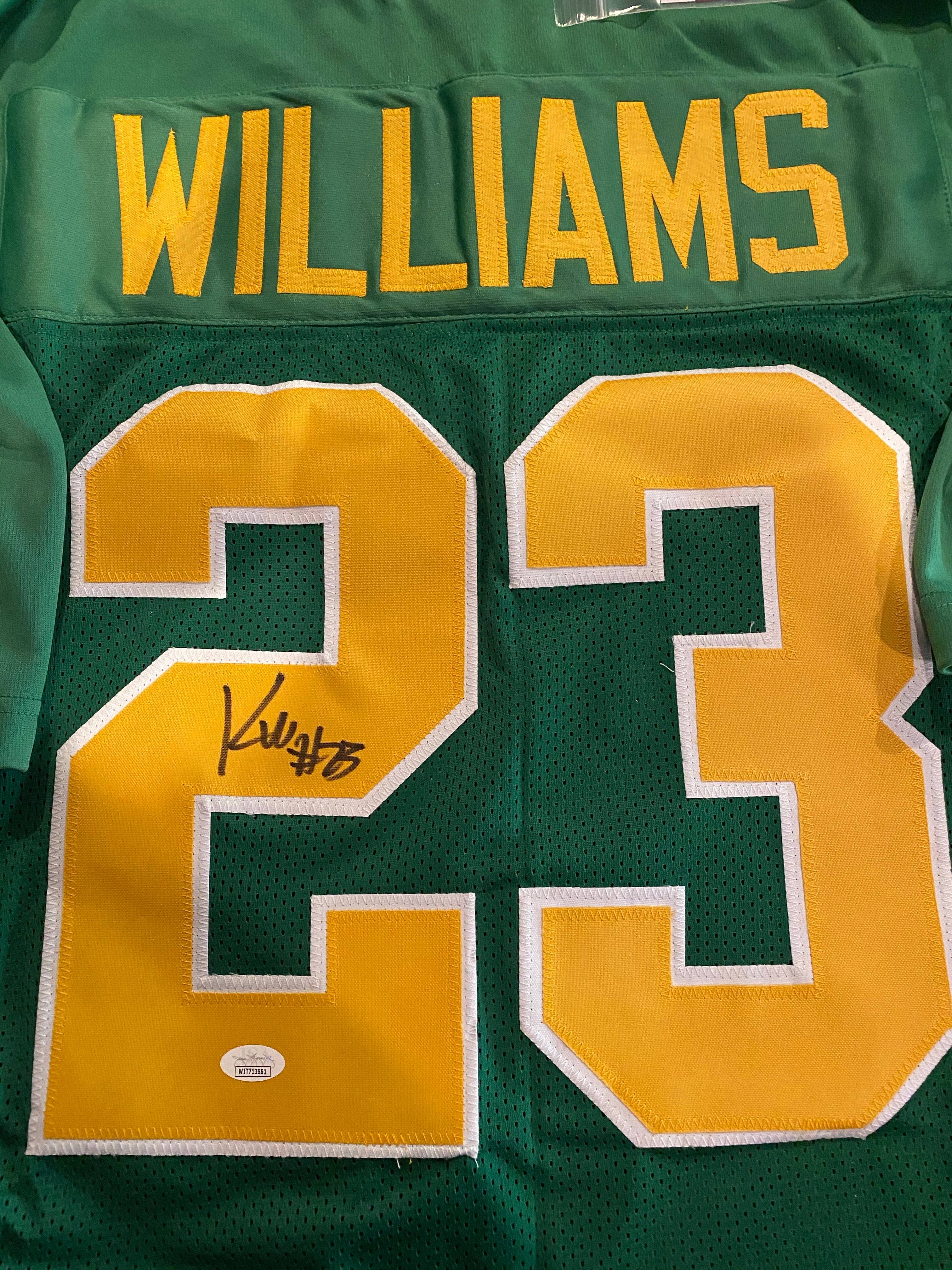 Authentic Kyren Williams Signed Notre Dame Green Custom Jersey - Limited Edition Collectible for Football Fans & Memorabilia Enthusiasts - Perfect for Gifts, Displays & Sports Collections