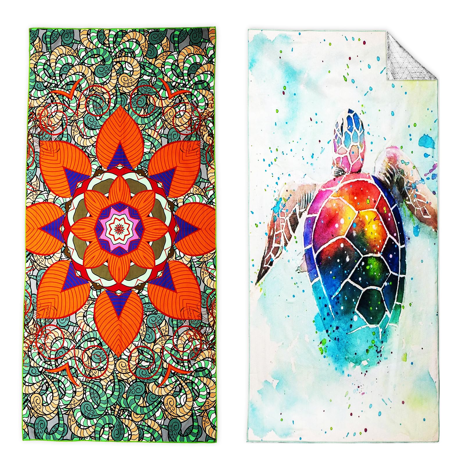 Premium Microfiber Beach Towels 2-Pack - Extra Large 72