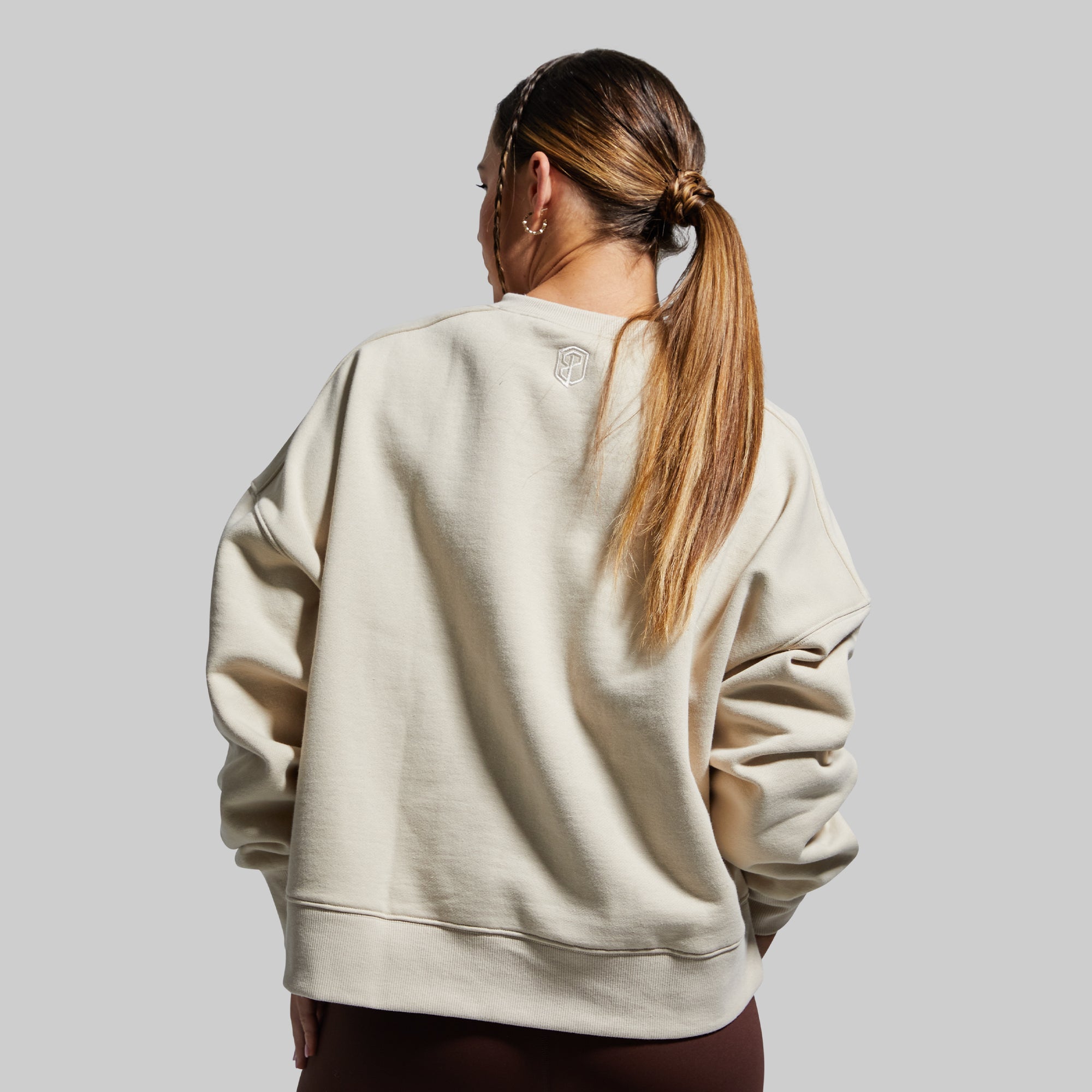 Cozy Pump Sweatshirt in Oatmeal - Soft Pullover Hoodie for Women & Men | Perfect for Gym, Lounge & Casual Outfits