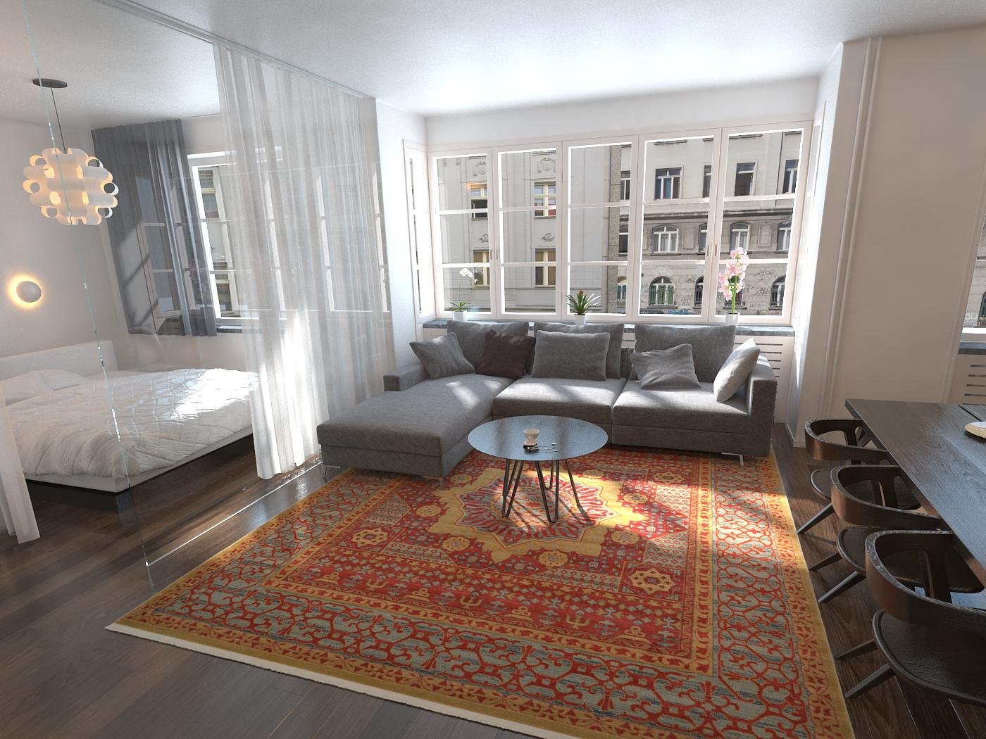 Unique Loom Palace Collection Saray 10'x10' Square Area Rug - Red & Blue Persian Design - Perfect for Living Room, Bedroom, or Dining Room Decor