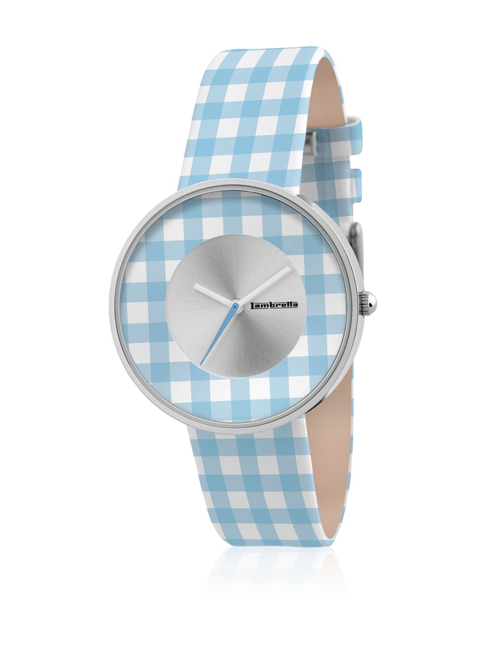 Lambretta Cielo Vichy Blue Women's Watch 2107BLU - Stylish Analog Quartz Wristwatch with Stainless Steel Band for Everyday Wear, Office & Casual Outfits