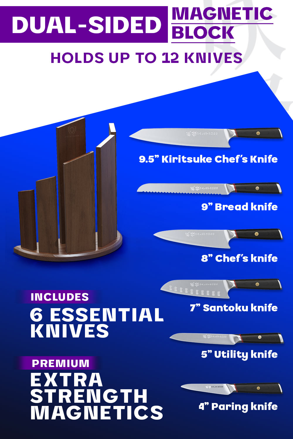 Premium 6-Piece Knife Set - Dragon Spire Phantom Series by Dalstrong | High-Quality Kitchen Knives for Professional Chefs & Home Cooking | Perfect for Slicing, Dicing & Food Preparation