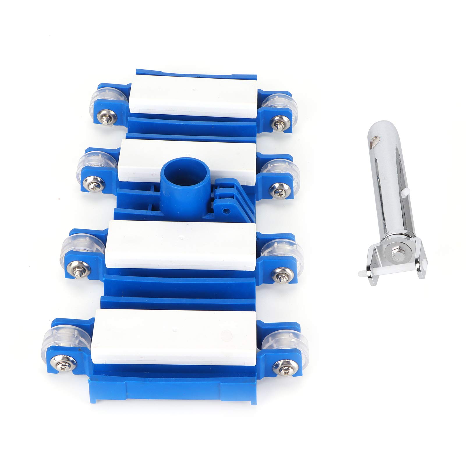 **Heavy Duty Pool Vacuum Head with Wheels - Universal Pool Cleaner Brush for Inground & Above Ground Pools - Ideal for Leaves, Debris, and Algae Removal**
