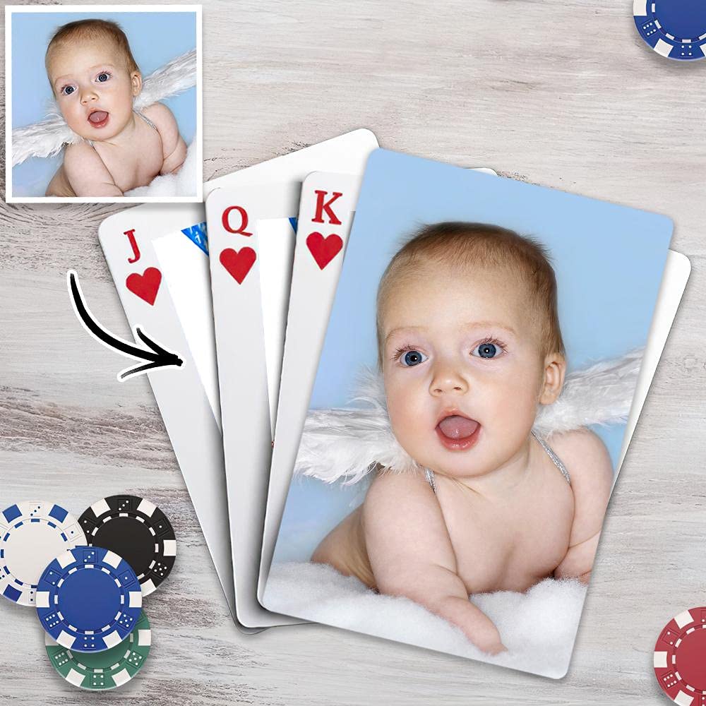 Custom Personalized Photo & Text Playing Cards - Poker Size Deck for Casino Games, Poker Nights & Unique Gifts | Add Your Own Images & Design