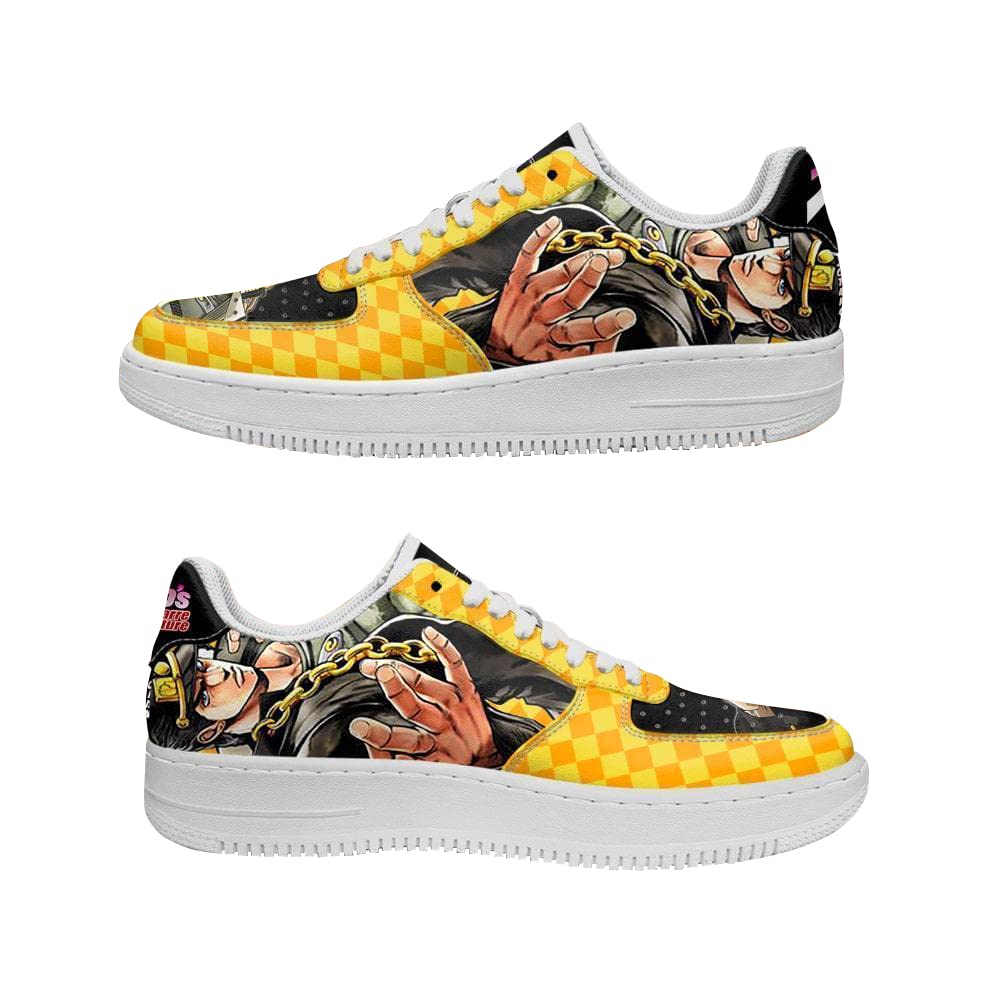 JoJo's Bizarre Adventure Bruno Bucciarati Cosplay Costume & Dio Shoes - Giorno Giovanna 3D Printed Sneakers for Men & Women | Anime Merch, Fashion Gift, Cartoon Accessories | Perfect for Conventions, Halloween & Cosplay Events