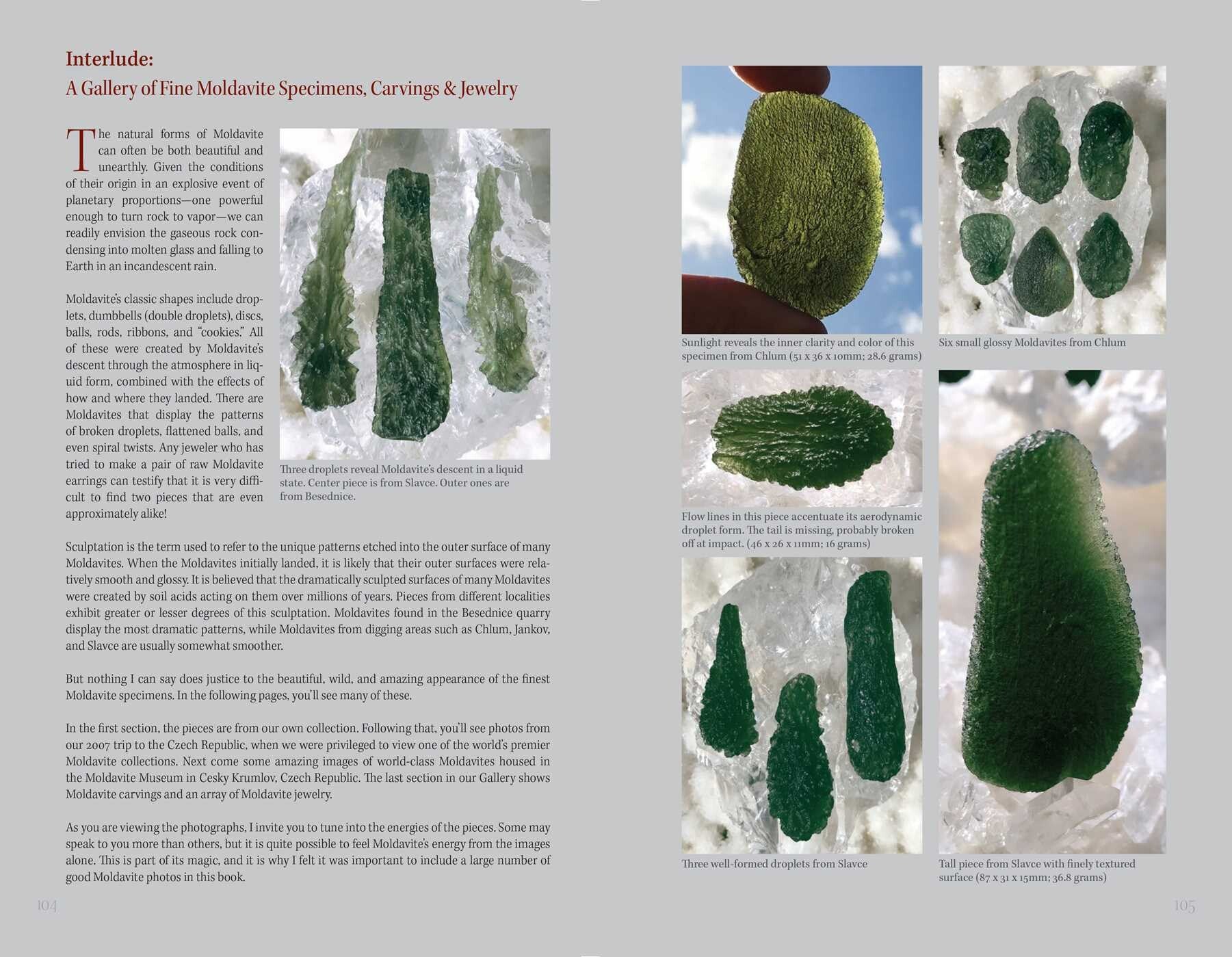 Authentic Moldavite Stone Book - Genuine Green Tektite Guide for Collectors & Crystal Healing - Perfect for Meditation, Jewelry Making & Spiritual Growth