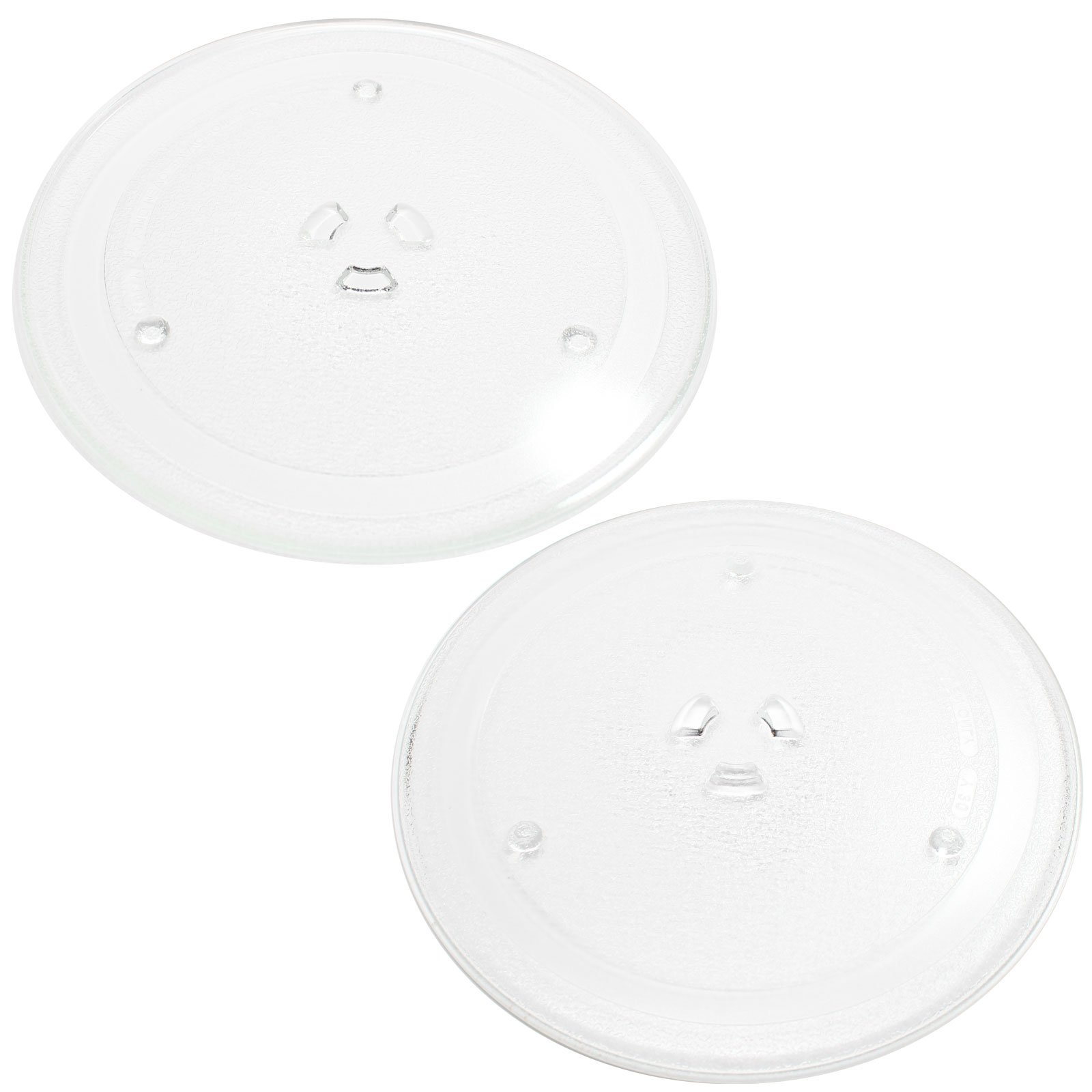 2-Pack Replacement Microwave Turntable Glass Plate - Compatible with Samsung M1630N, MW620WA, MW630WA & Westinghouse - Durable White Microwave Turntable for Easy Cooking & Reheating