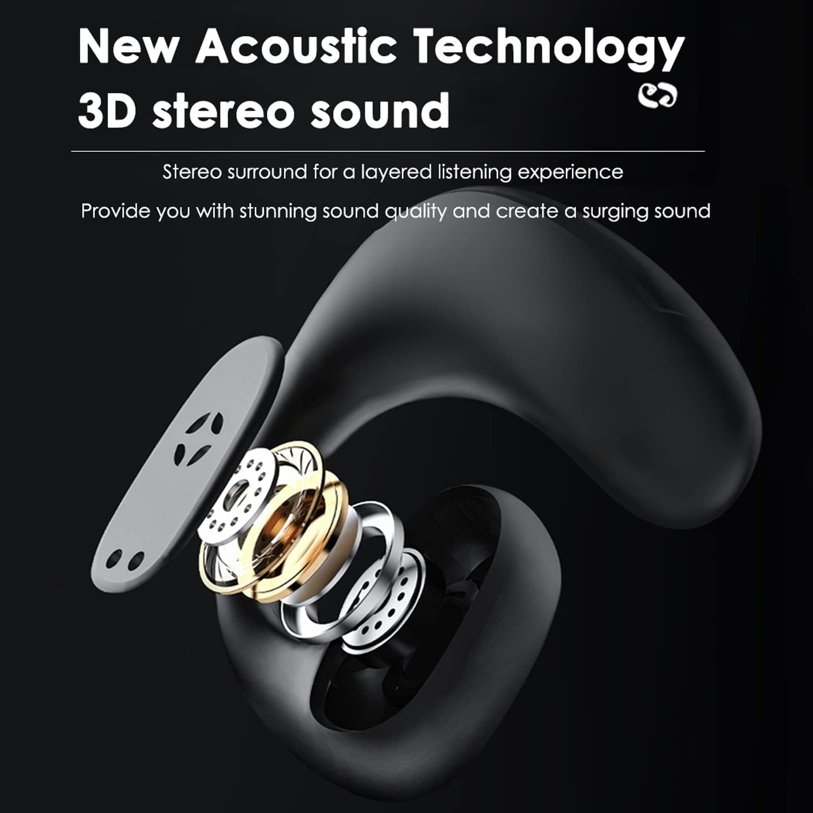 Open Ear Wireless Bluetooth Headphones for Running & Gym - Sweatproof Air Conduction Earbuds with Secure Ear Hooks for Cycling, Workouts & Outdoor Sports | Perfect for Jogging, Training & Active Lifestyles