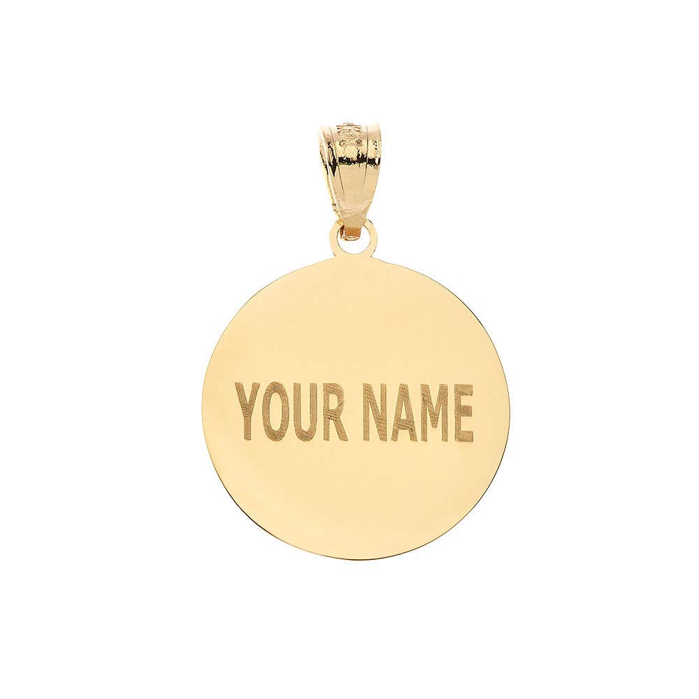10k Yellow Gold Personalized Beach Volleyball Necklace - Custom Name & Number Sports Jewelry for Women | Perfect Gift for Volleyball Players, Coaches & Fans