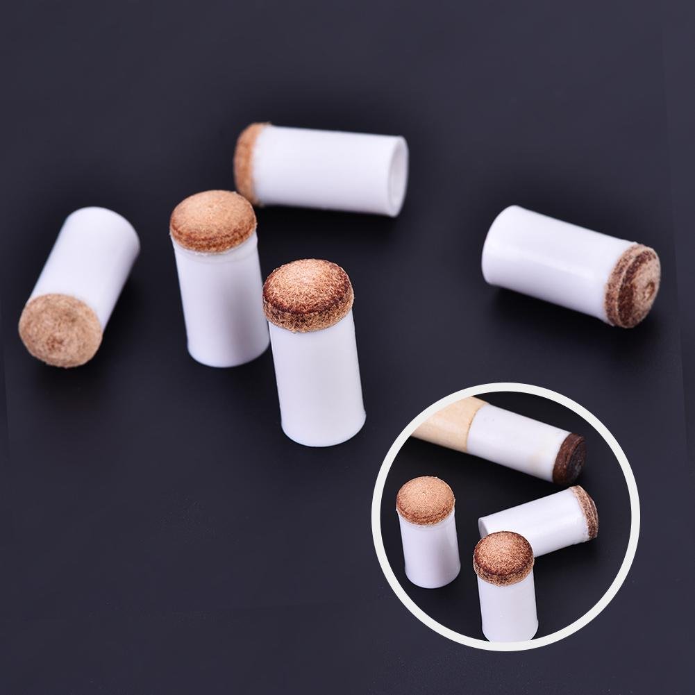 Wbestexercises 10pcs Universal Pool Cue Tips Replacement - 11mm Billiards Snooker Cue Pole Tackle Accessories for Professional & Home Game Room Use