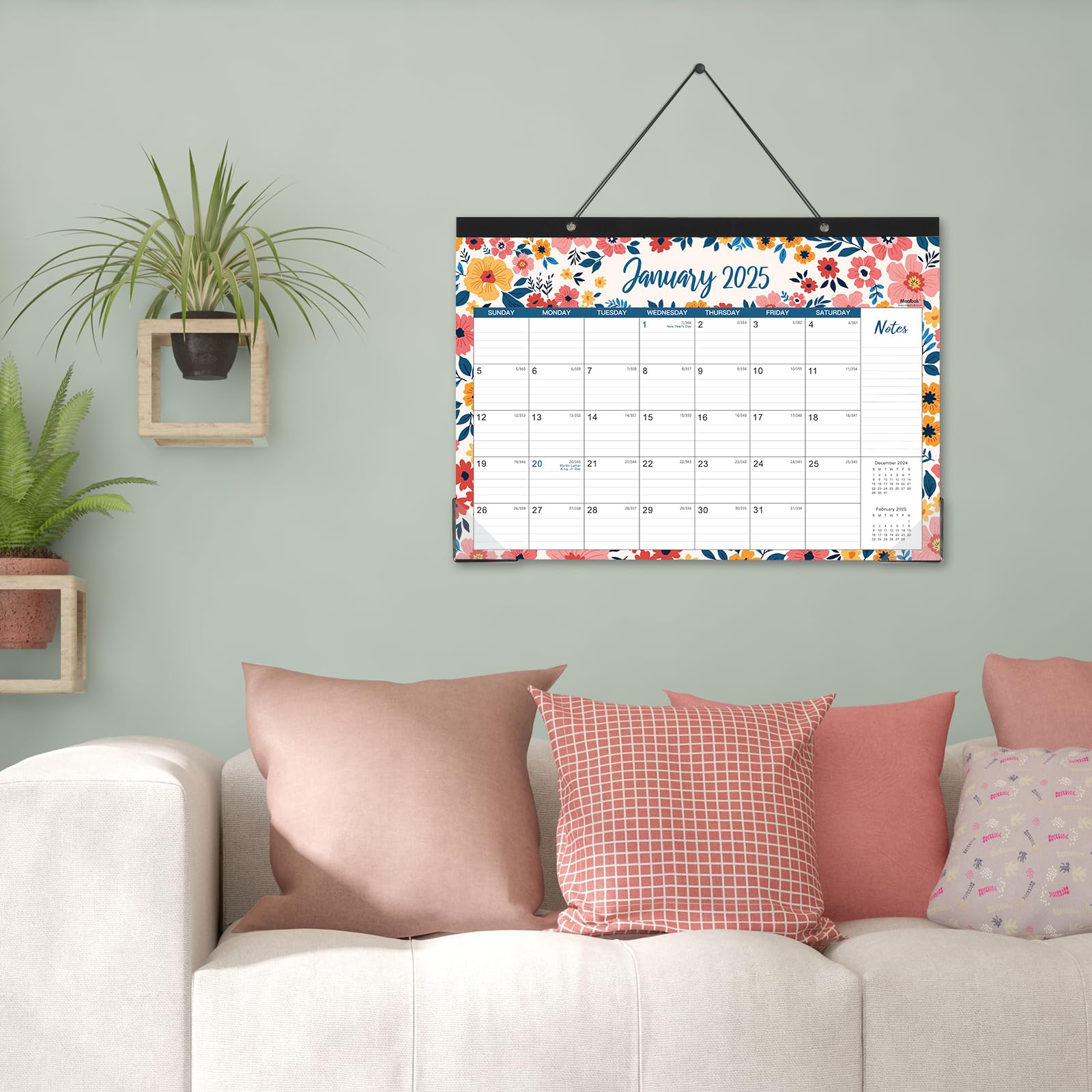 2025 Large Monthly Desk Calendar - Jan to Dec 2025 | 17