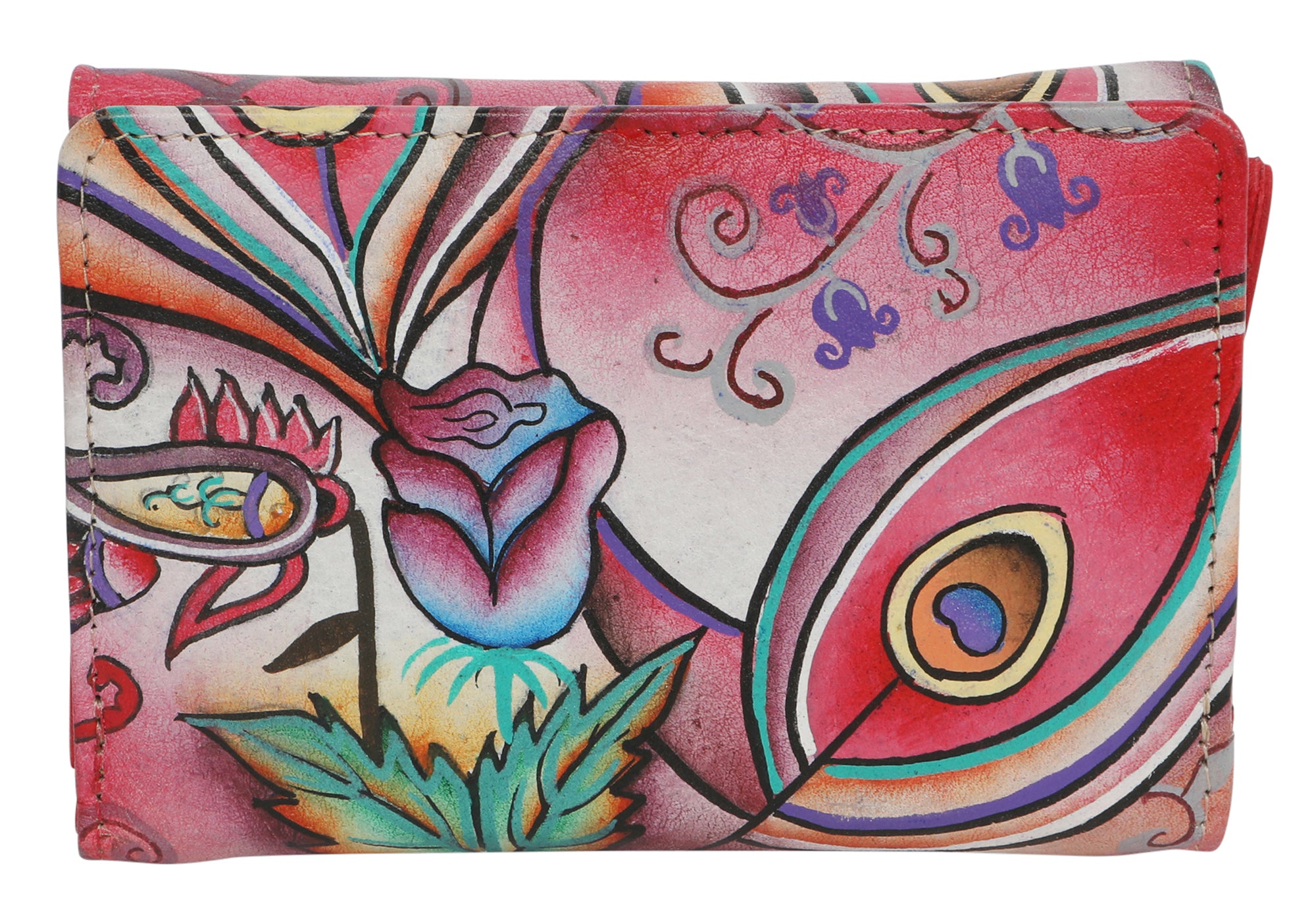 Modapelle Women's Leather Hand-Painted Wallet 3190 - Stylish & Durable Designer Wallet for Everyday Use, Travel & Gifts