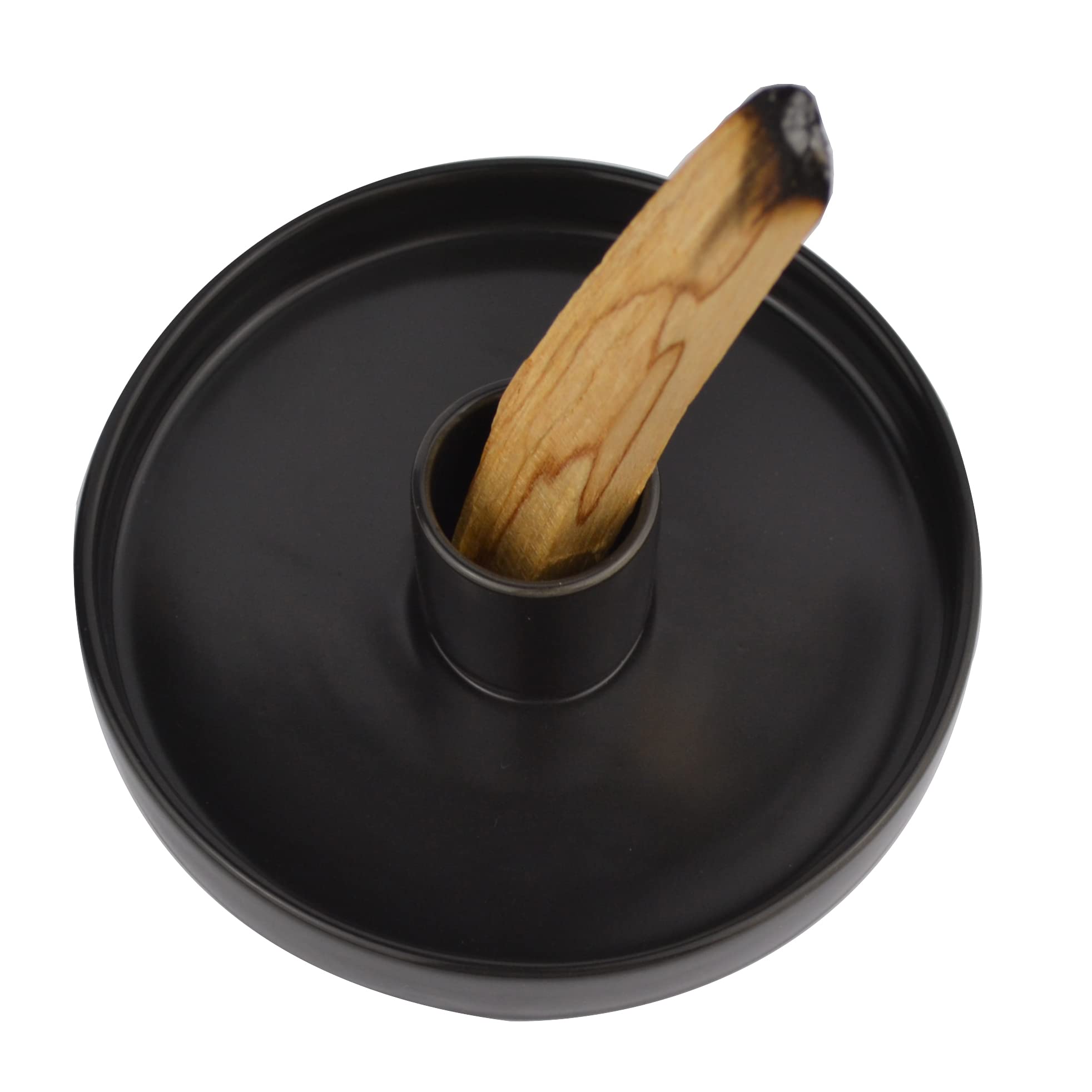 Ceramic Palo Santo Holder for Burning Sticks - Black Palo Santo Burner & Incense Stick Stand | Perfect for Meditation, Yoga, and Aromatherapy at Home