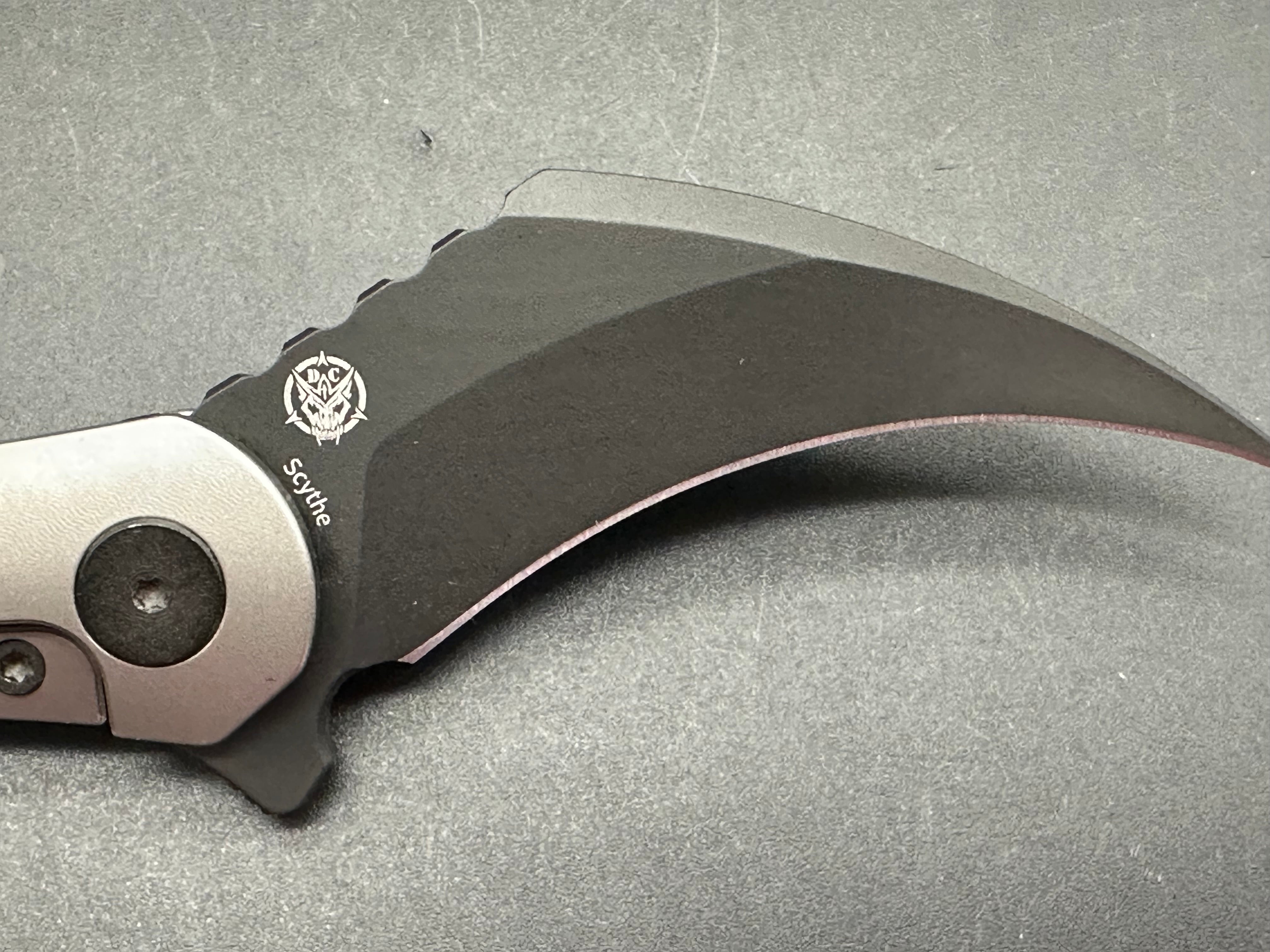 Premium Shieldon Scythe Pocket Knife - S35VN Stainless Steel Blade & 6AL4V Titanium Handle with Frame Lock - Perfect for EDC, Outdoor Survival, Camping & Tactical Use