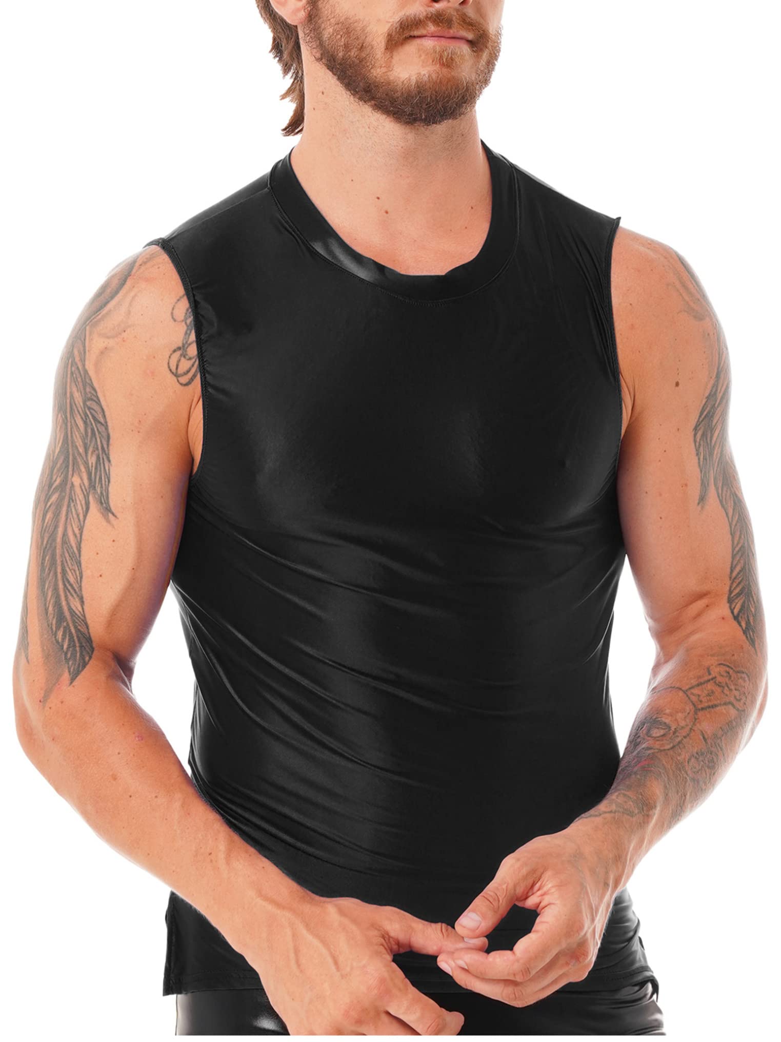 ACSUSS Men's Slimming Body Shaper Vest - Compression Shirt for Workout & Fitness | Shapewear Undershirt for Daily Wear & Gym Training