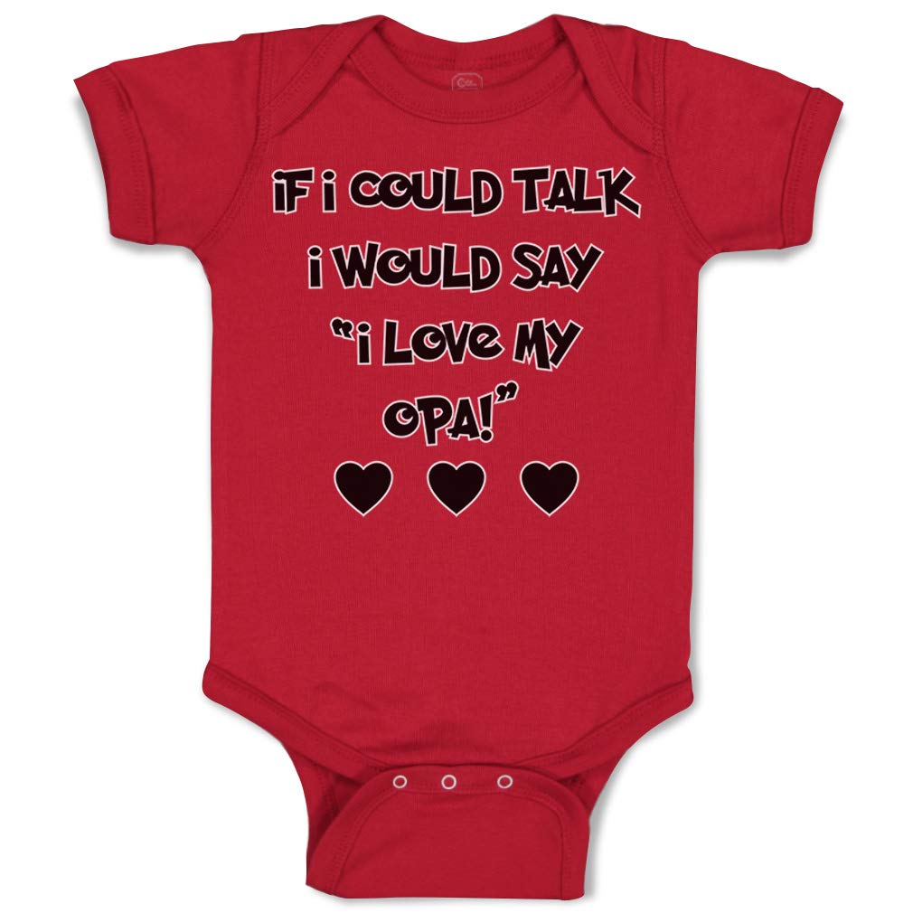 Cute Rascals Baby Bodysuit - 'I Love My Opa!' Cotton Onesie for Boys & Girls | Soft & Comfortable Infant Outfit for Family Gatherings & Photo Shoots