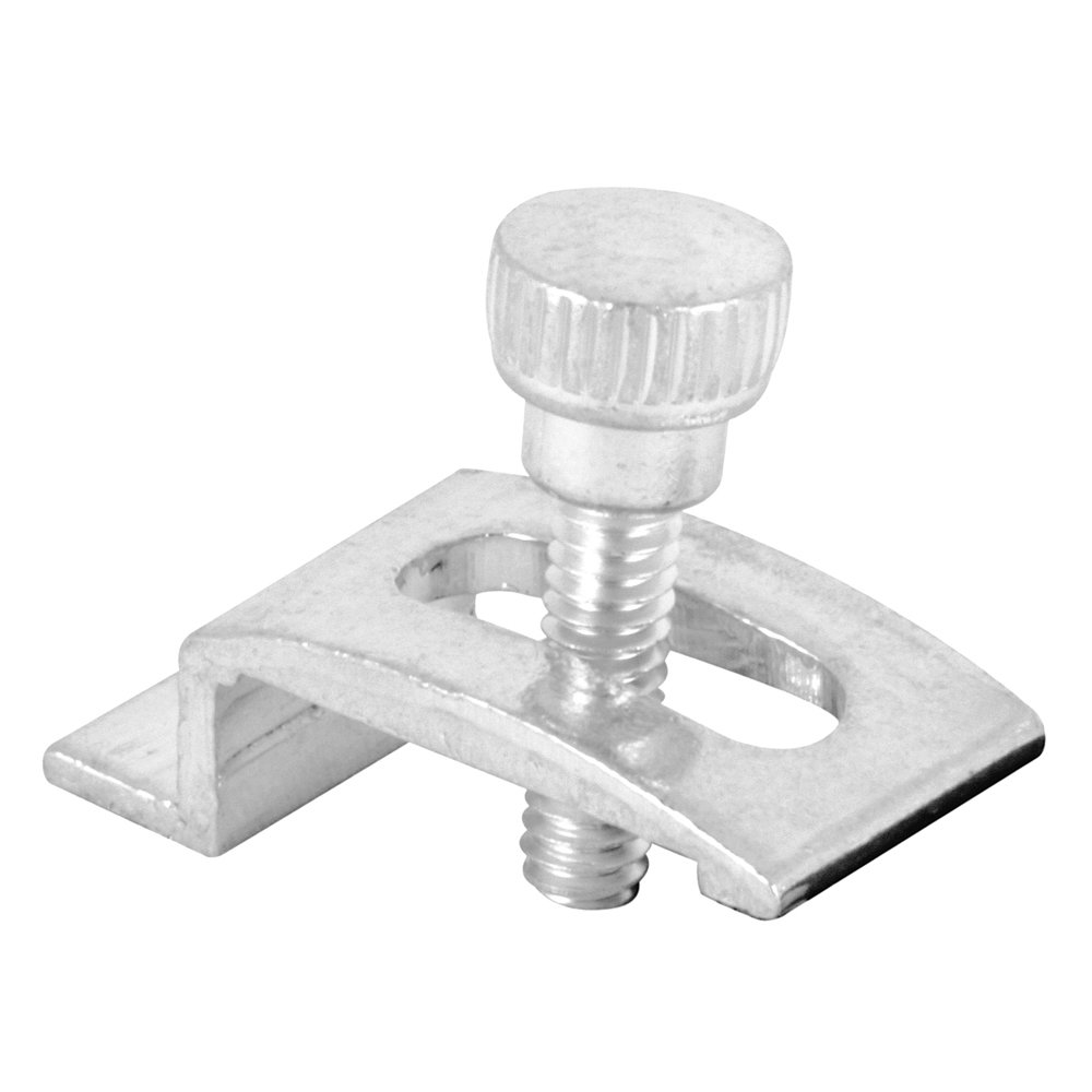 Prime-Line T 8724 Storm Door Panel Clip with Screws - 1/4 Inch Aluminum Replacement Clips (8 Pack) - Secure & Durable for Storm Doors, Screen Doors & Patio Doors