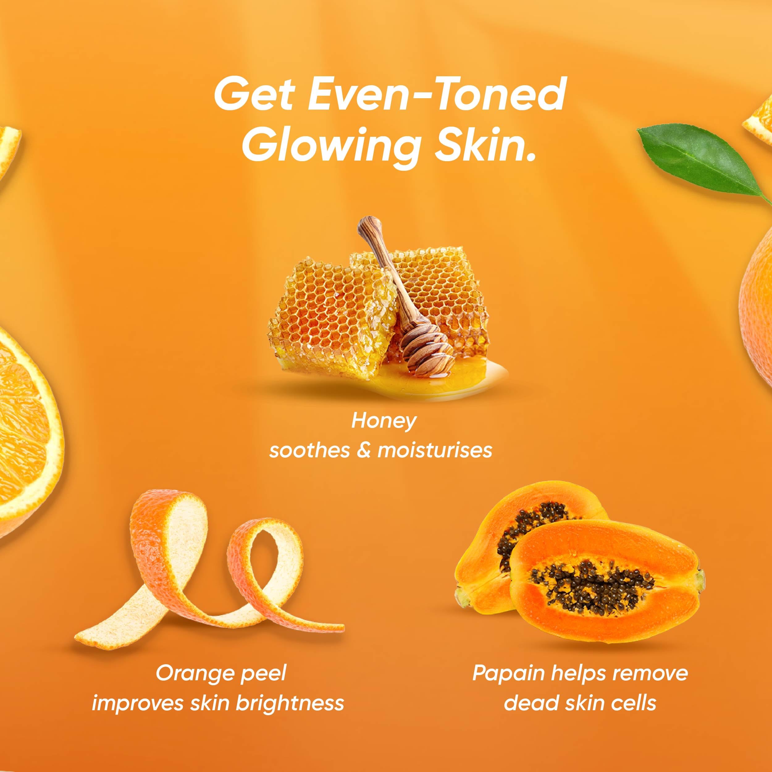 Himalaya Tan Removal Orange Face Wash for Brightening & Glowing Skin - 100ml | Gentle Exfoliating Cleanser for Daily Use, Travel-Friendly Size
