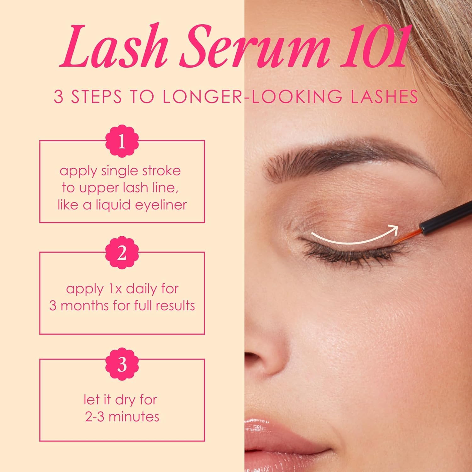 GrandeLASH-MD Lash Enhancing Serum – 4mL (6-Month Supply) for Longer, Thicker Eyelashes – Perfect for Nighttime Lash Care & Special Occasion Makeup