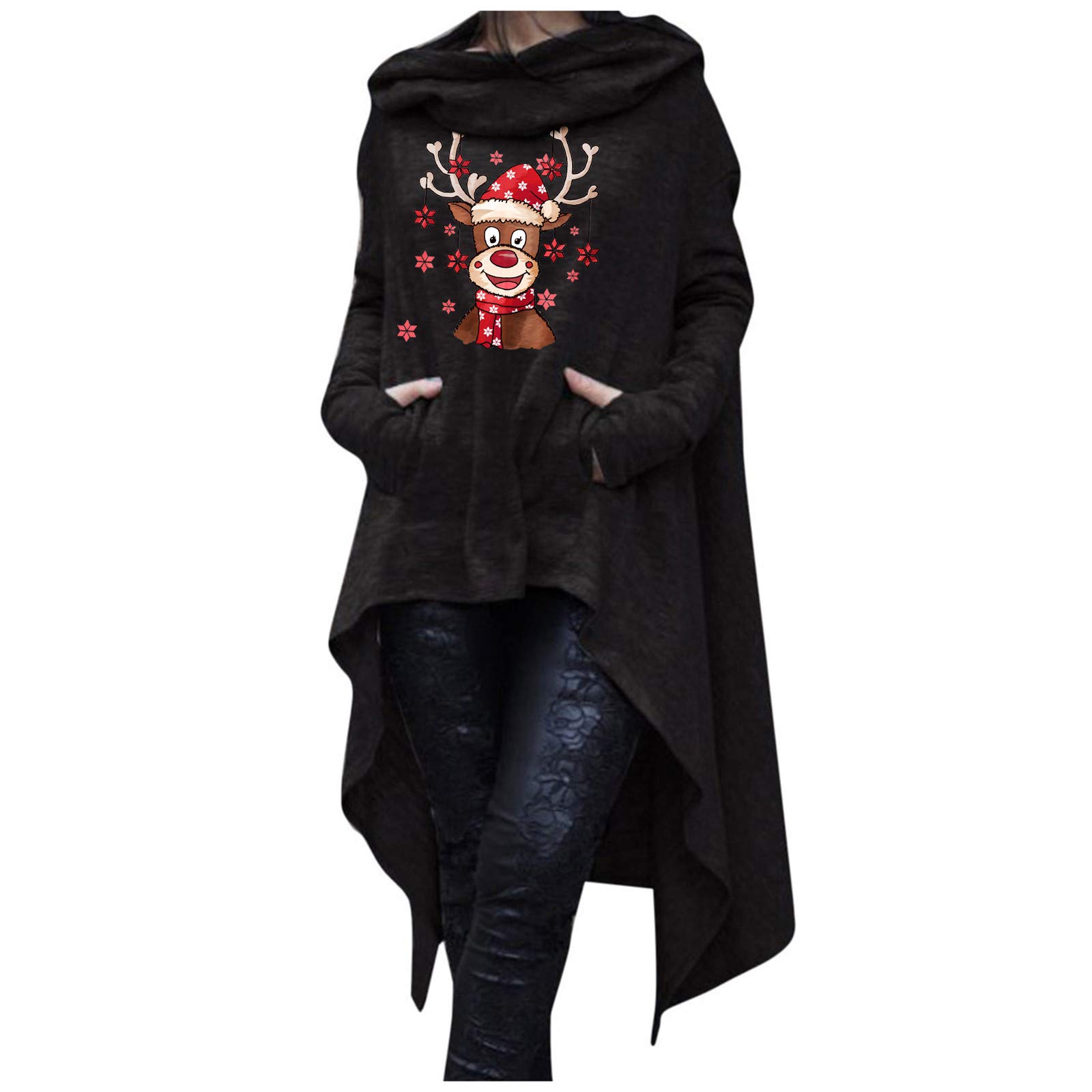 FORUU Women's Long Sleeve Casual O-Neck Pullover Lace Shirt Dress with Irregular Hem - Elegant Office Wear & Party Outfit