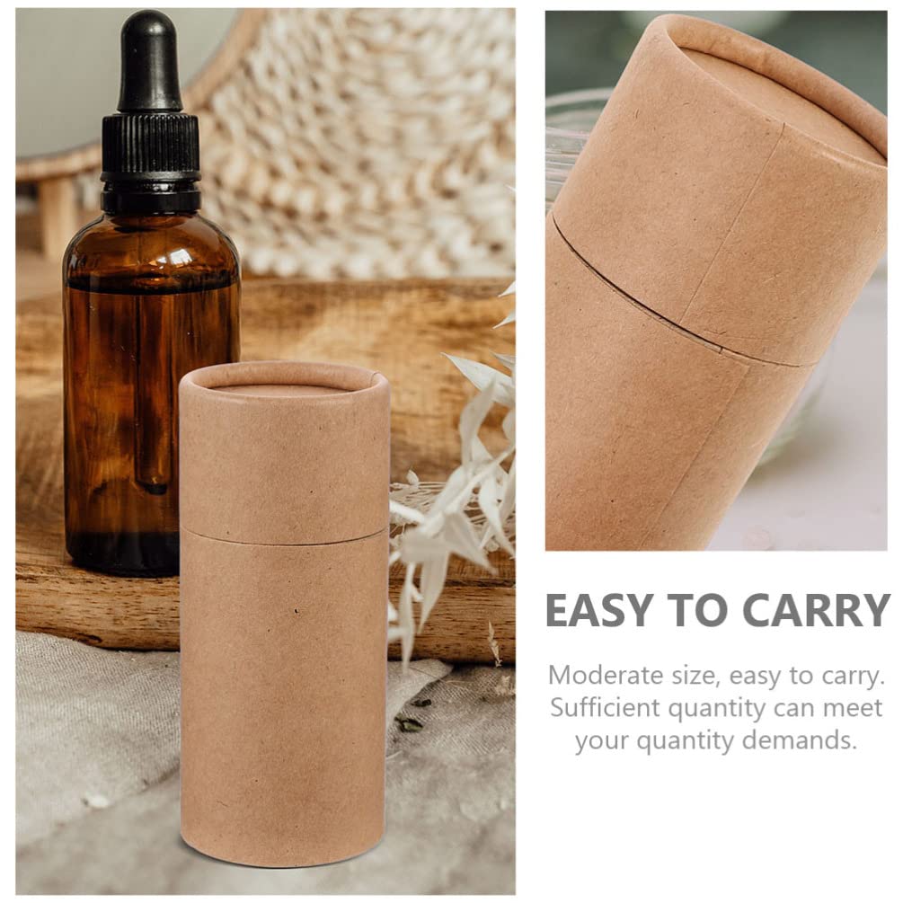 8pcs Essential Oil Bottle Storage Tubes - Kraft Paper Cylinder Containers with Lids for Aromatherapy Oils, DIY Crafts & Gift Packaging | Perfect for Home Organization, Spa Use & Handmade Projects