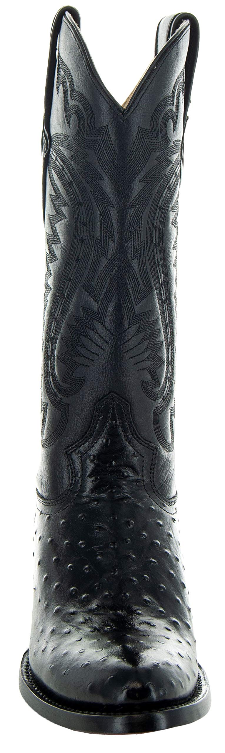 **Soto Boots Men's Ostrich Print Cowboy Boots - Genuine Exotic Western Boots for Men (H7002) - Perfect for Rodeo, Country Dancing & Casual Wear**