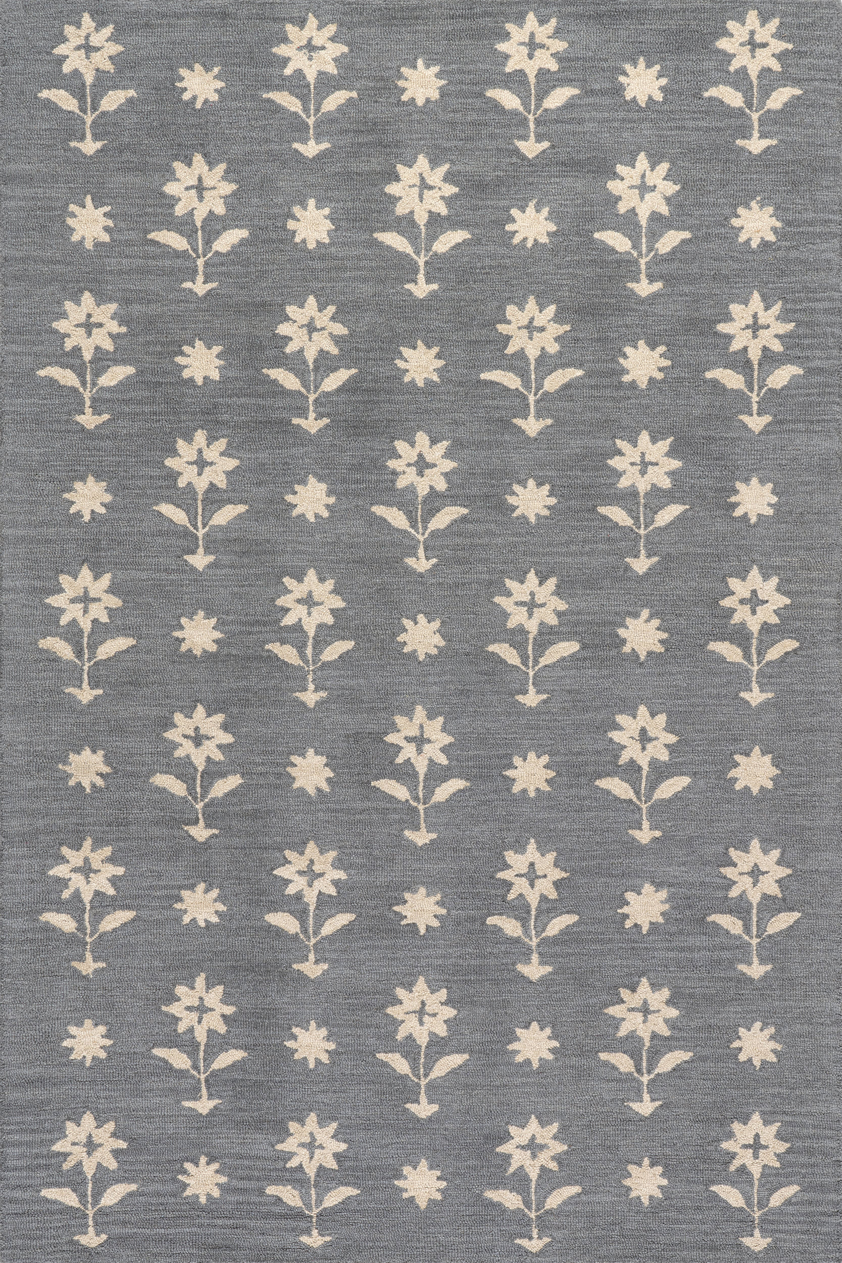 Ella Soft Wool Area Rug - Blue Grey Modern Handmade Carpet for Living Room, Bedroom & Home Decor