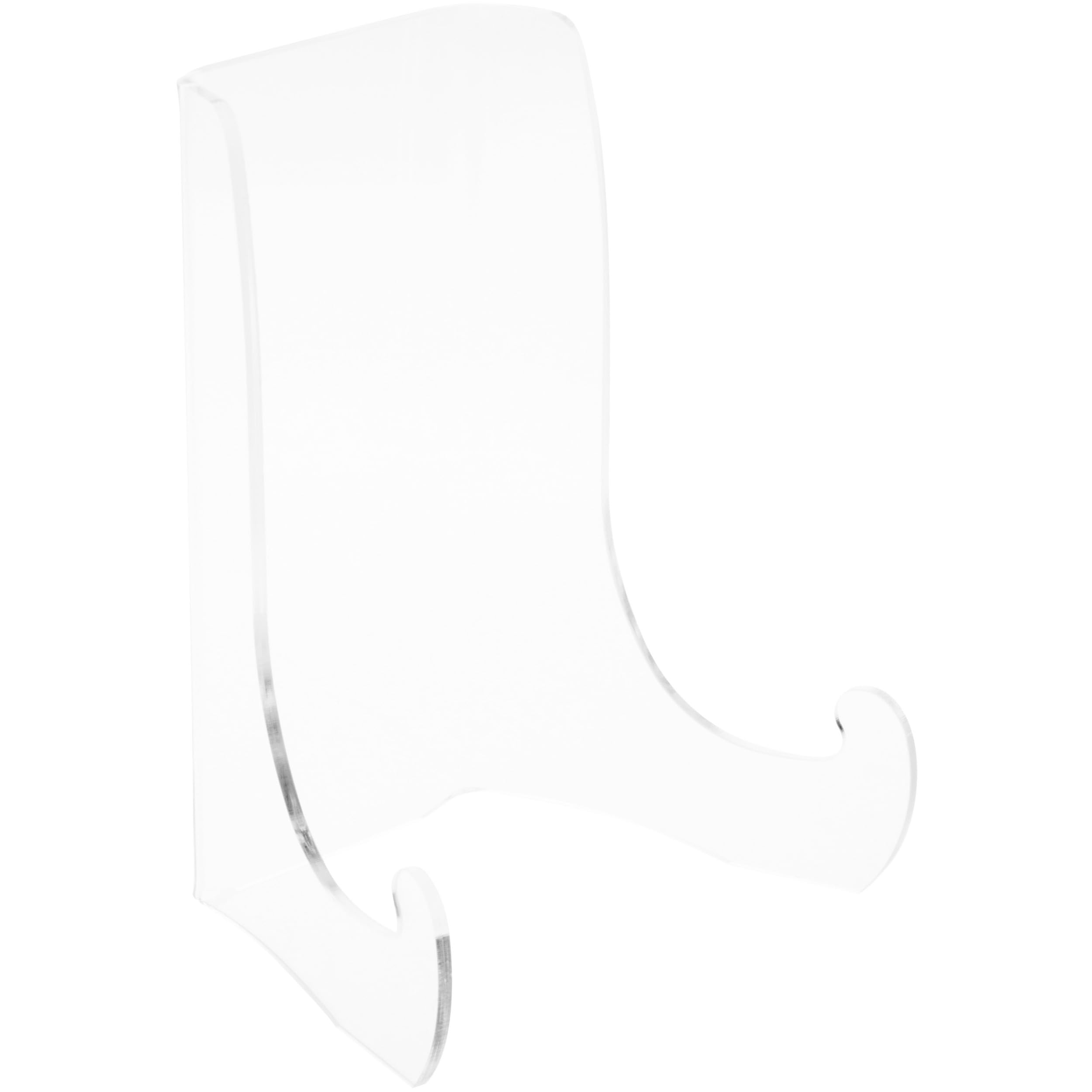 Clear Acrylic Flat Back Easel Stand with Shallow Support Ledges - 9